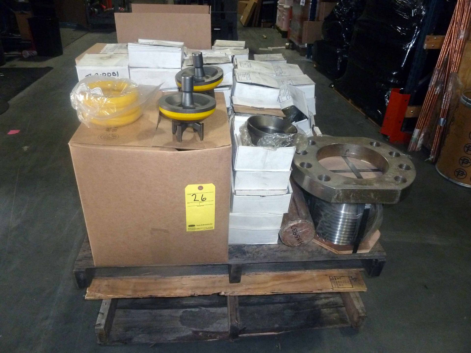 LOT OF PISTONS, VALVES, SEATS & assorted PZ-11F.D1600F1000 MUD PUMP ACCESSORIES  LOCATED IN HOUSTON,