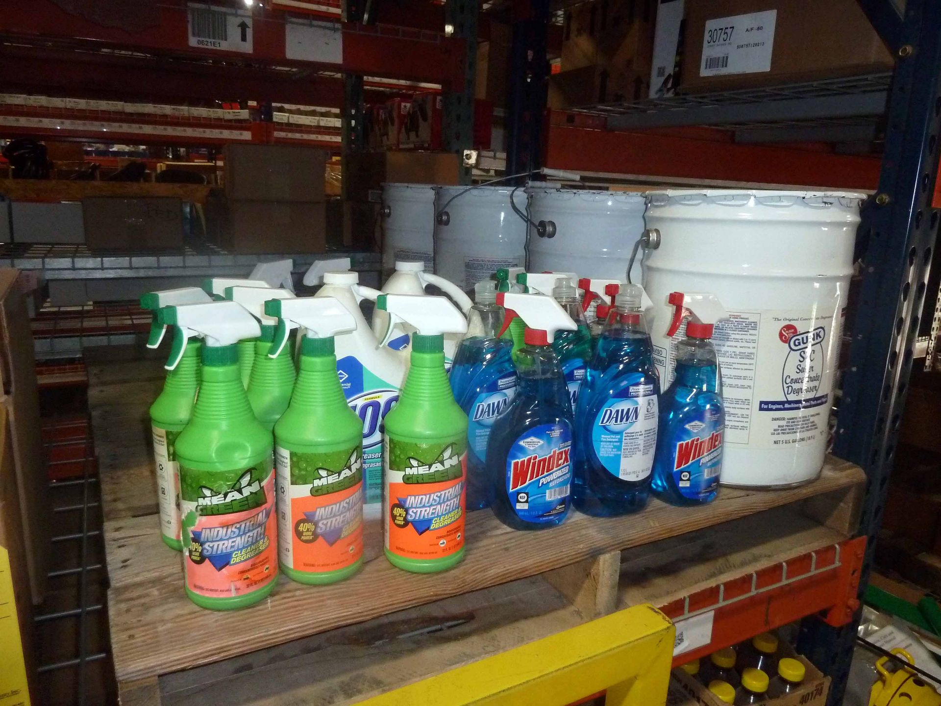 LOT OF CLEANING SUPPLIES: Pine-Sol, Raid insect killer, Off Deep Woods bug spray, Windex, Dawn & - Image 2 of 2