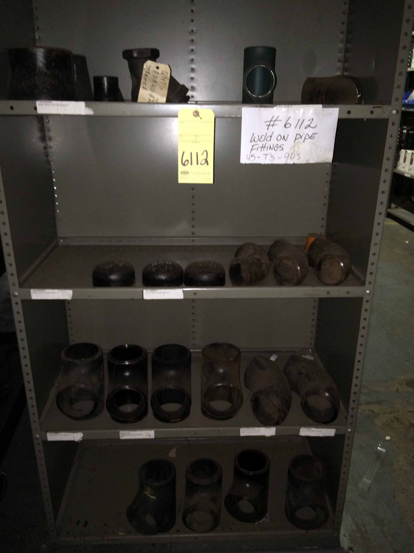 LOT CONSISTING OF WELD-ON PIPE FITTINGS: 45, T's, 90's LOCATED IN LONGVIEW, TX