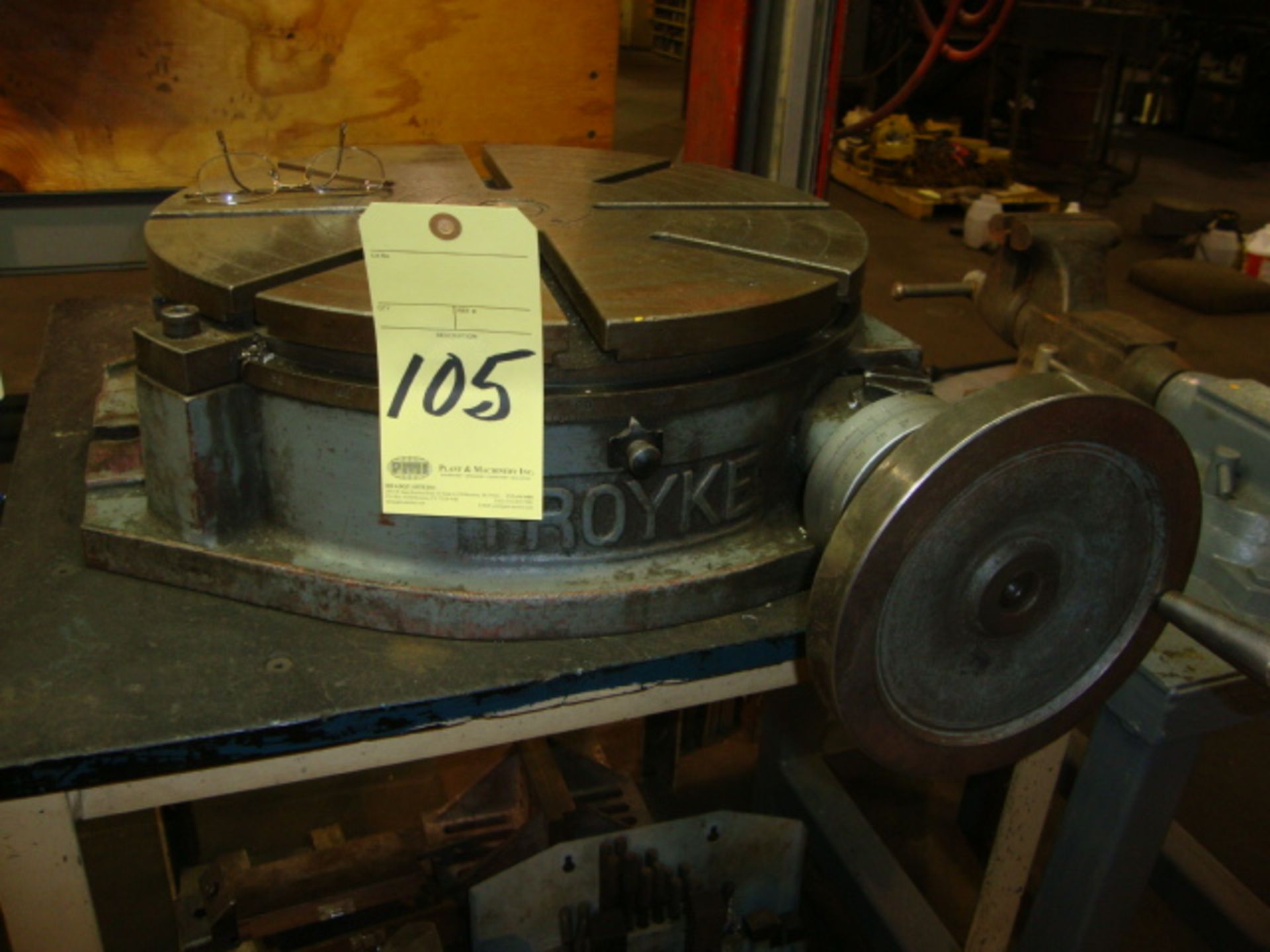 ROTARY TABLE, TROYKE 18", w/stand
