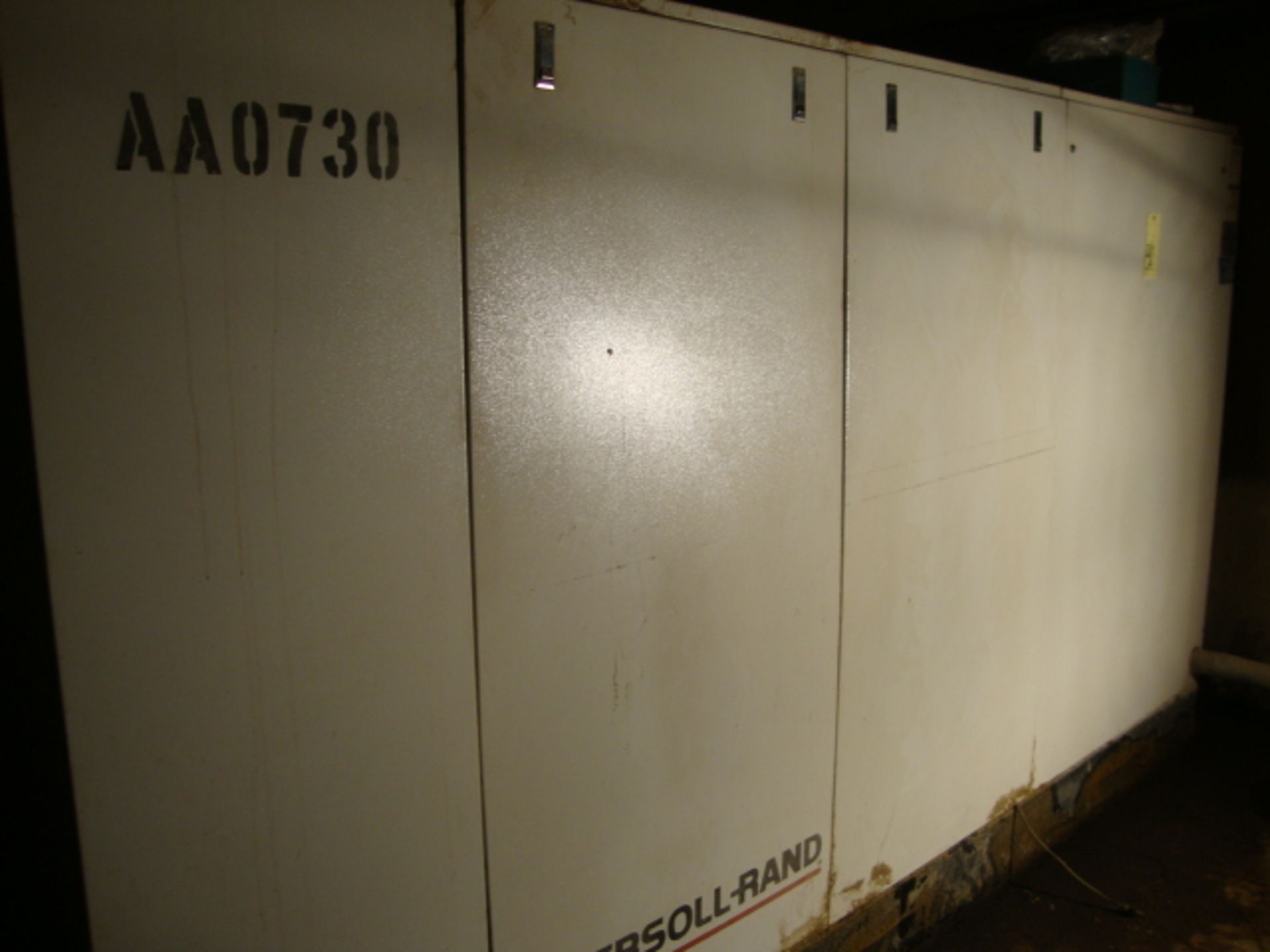 ROTARY SCREW AIR COMPRESSOR, INGERSOLL RAND MDL. SSREP200, 200 HP motor, 874 CFM cap., air cooled, - Image 5 of 5