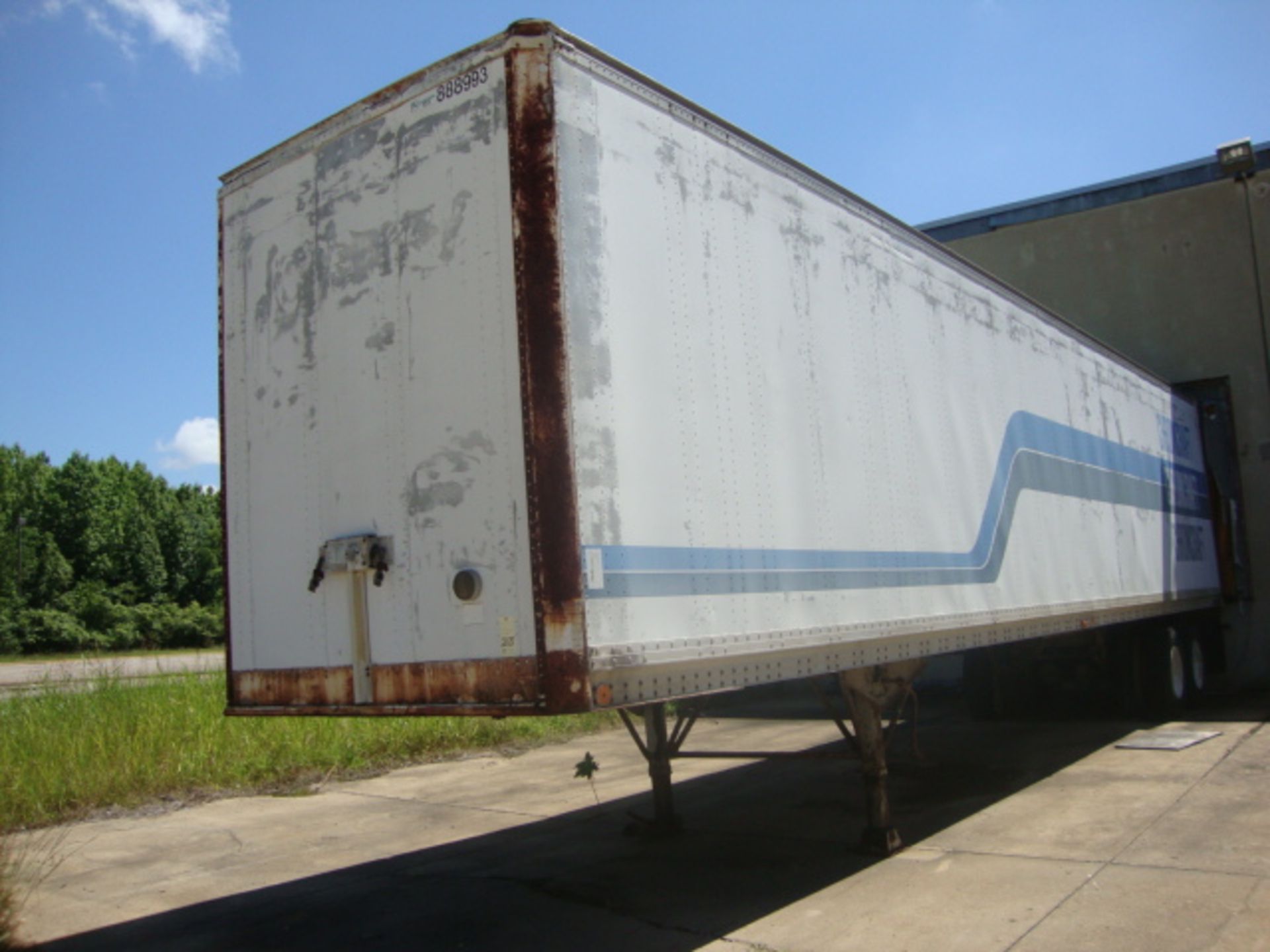 BOX TRAILER, STRICK 42', tandem axle, Trailer I.D. No. 888993 (no title - yard use only)