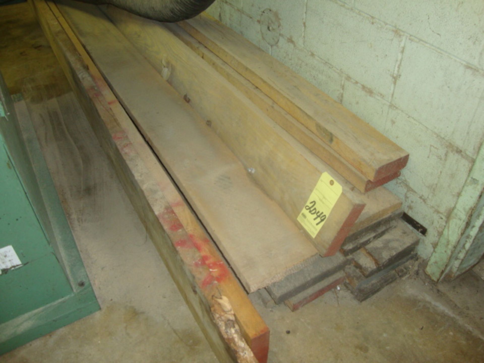 LOT OF LUMBER, assorted  (located behind belt sander)