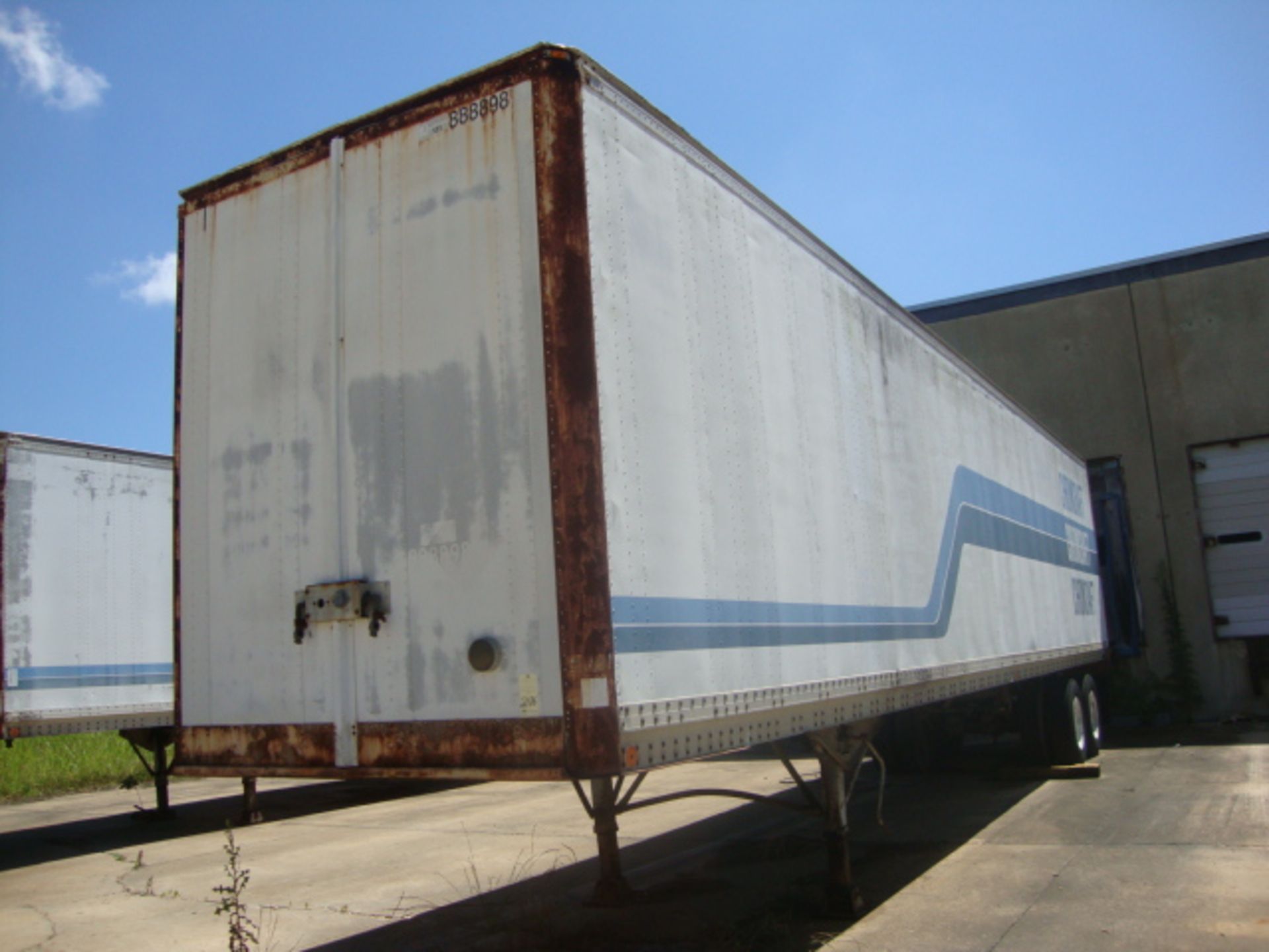 BOX TRAILER, STRICK 42', tandem axle, Trailer I.D. No. 888898 (no title - yard us only)