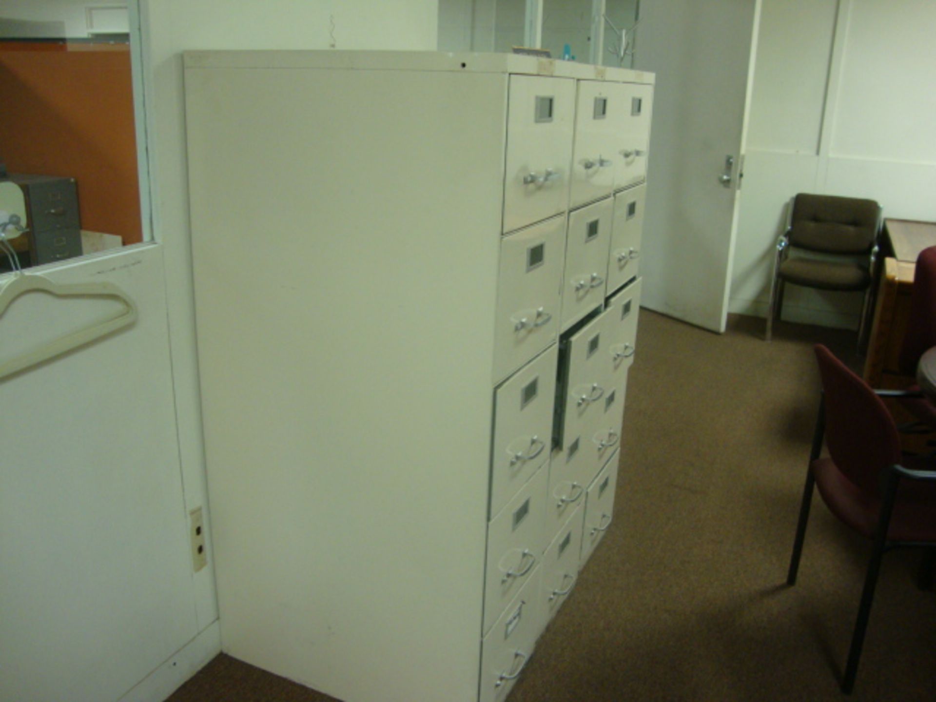 LOT OF OFFICE FURNITURE: desks, table, lateral file cabinets, chairs - Image 2 of 2