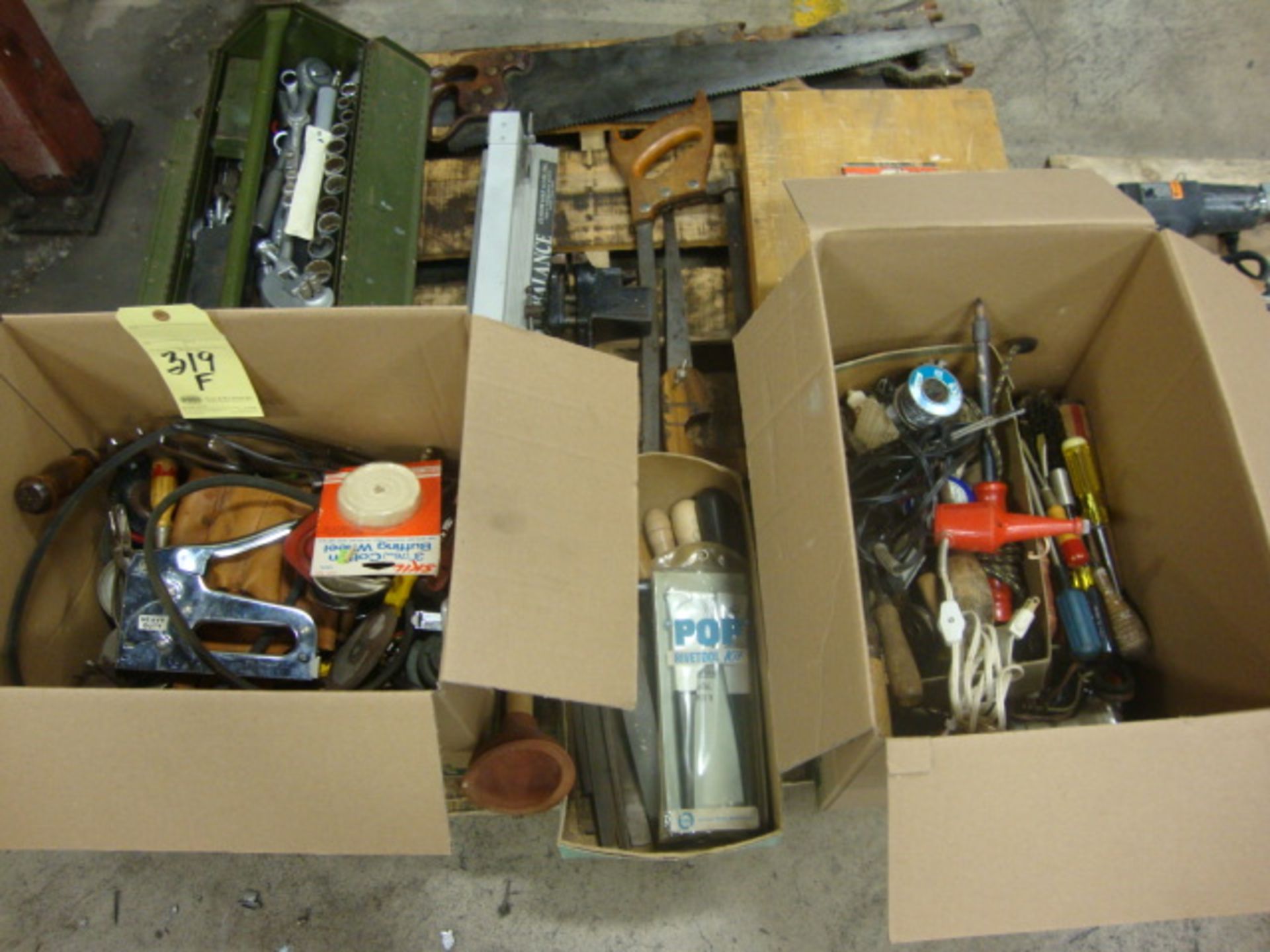 LOT OF TOOLS & SUPPLIES, assorted  (on one skid)