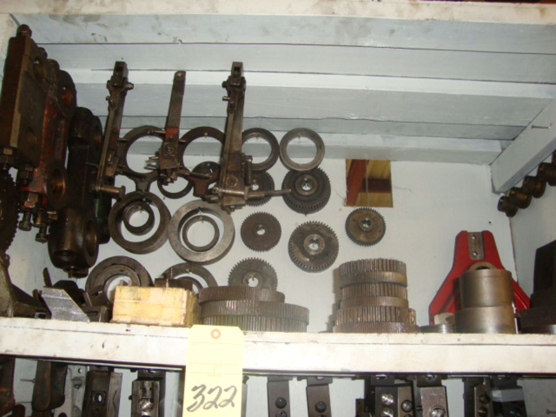 LOT CONSISTING OF WATERBURY FARREL REPAIR PARTS: gears, levers, blocks, slides, oilers, strippers,
