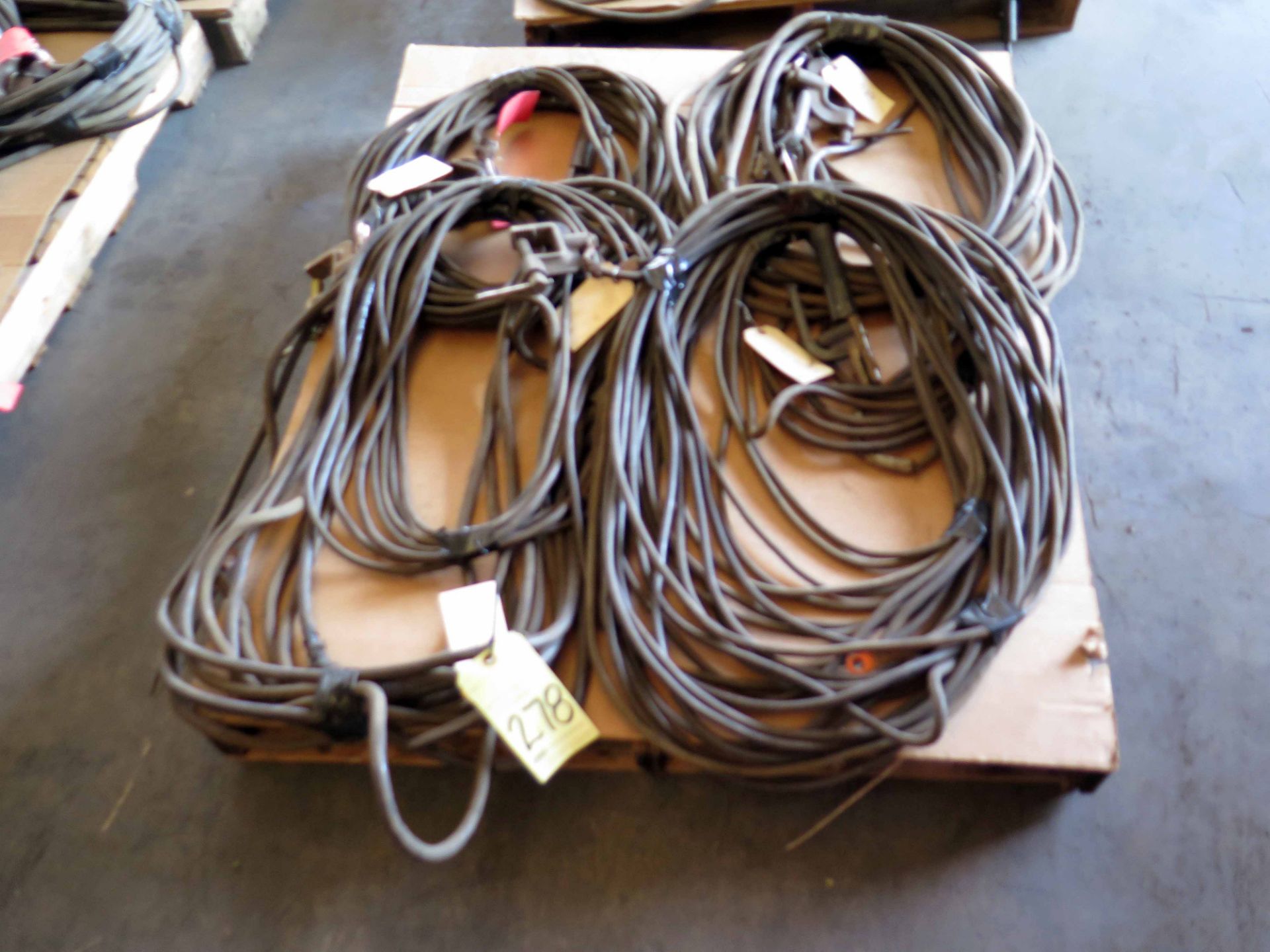 LOT OF WELDING LEADS, assorted (on one pallet)