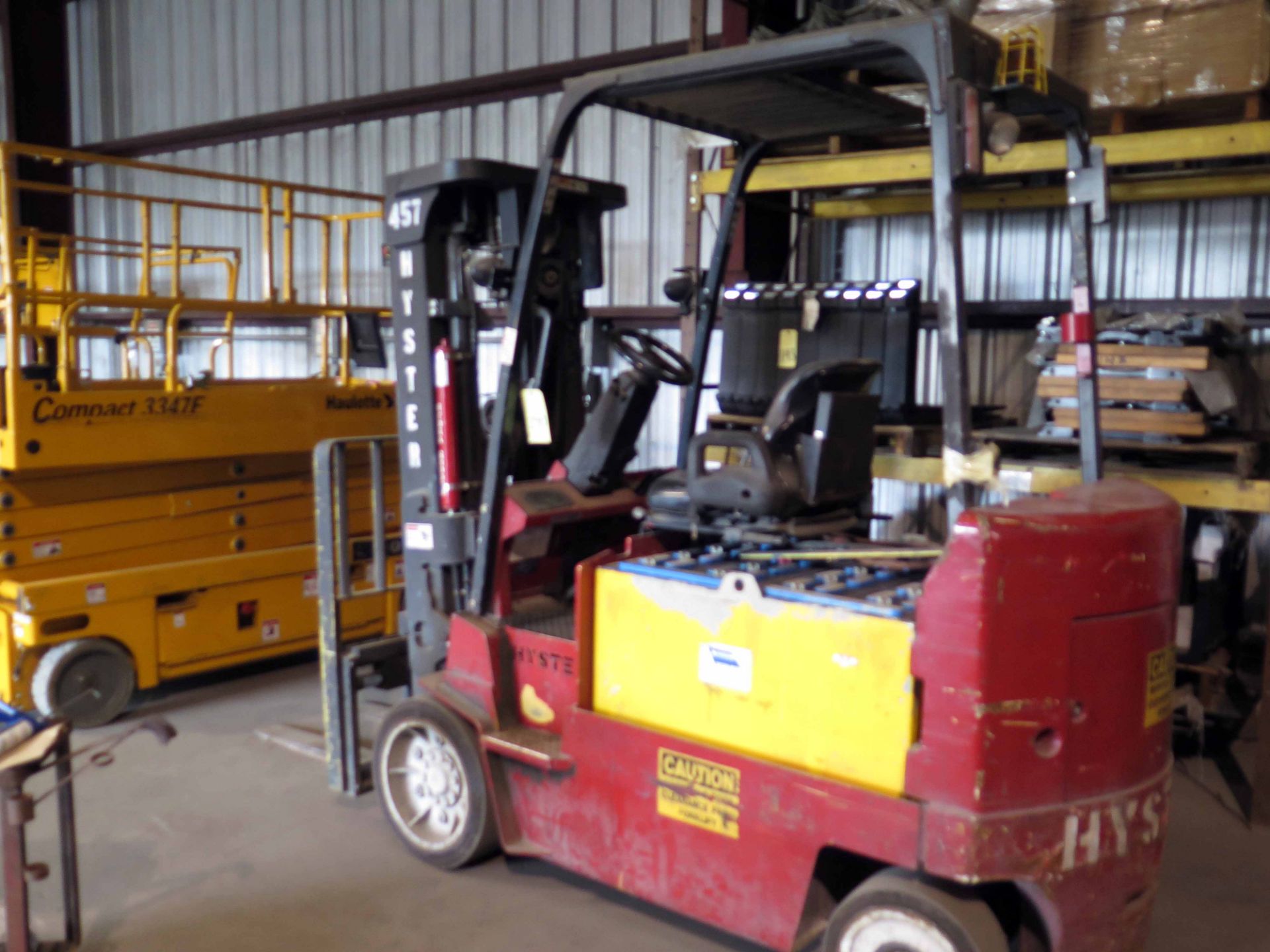 ELECTRIC FORKLIFT, HYSTER 8,000 LB. CAP. MDL. E80Z,  new 2007, 190" lift ht., S/N E098N01558E - Image 4 of 6