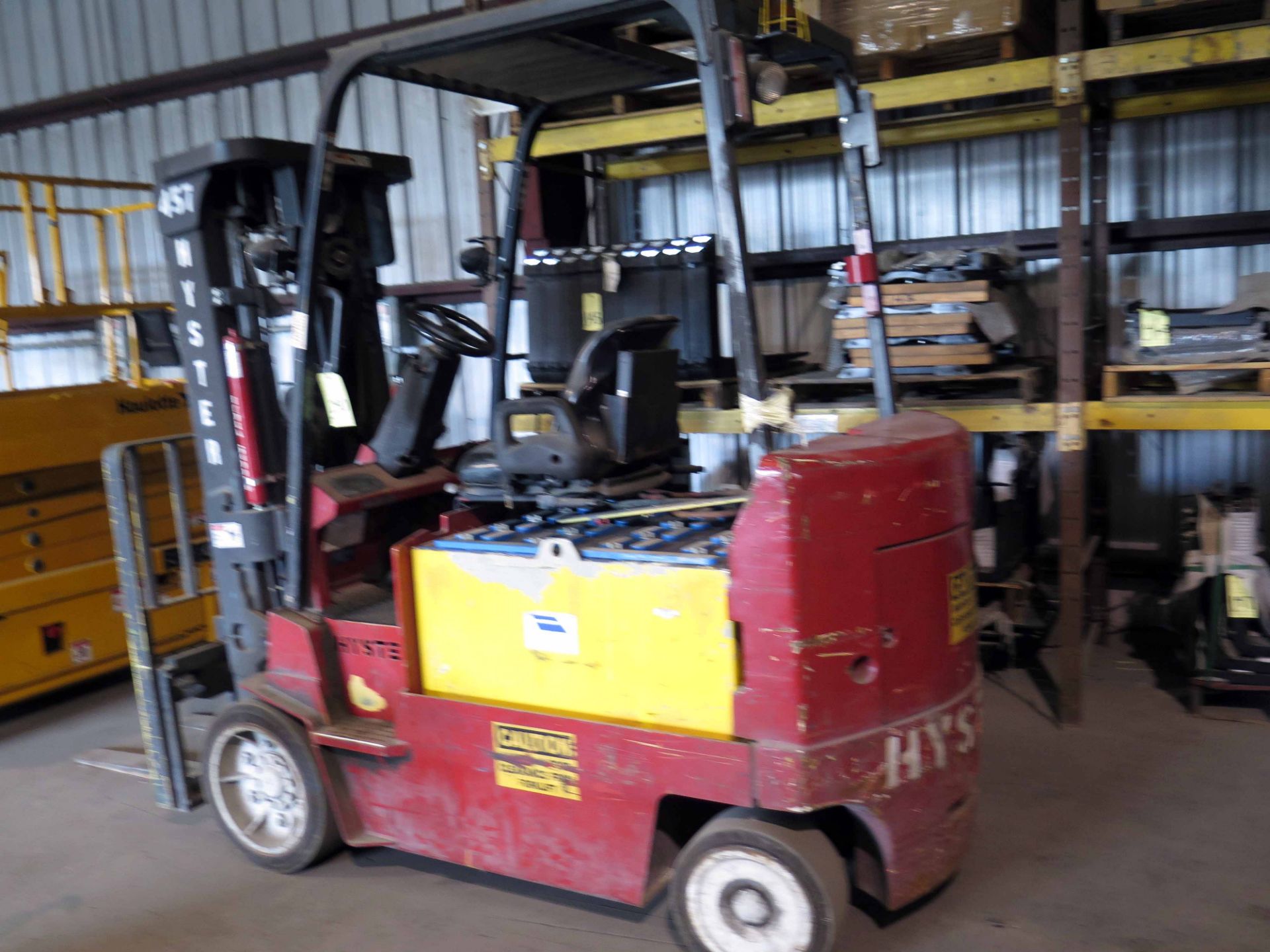 ELECTRIC FORKLIFT, HYSTER 8,000 LB. CAP. MDL. E80Z,  new 2007, 190" lift ht., S/N E098N01558E - Image 2 of 6