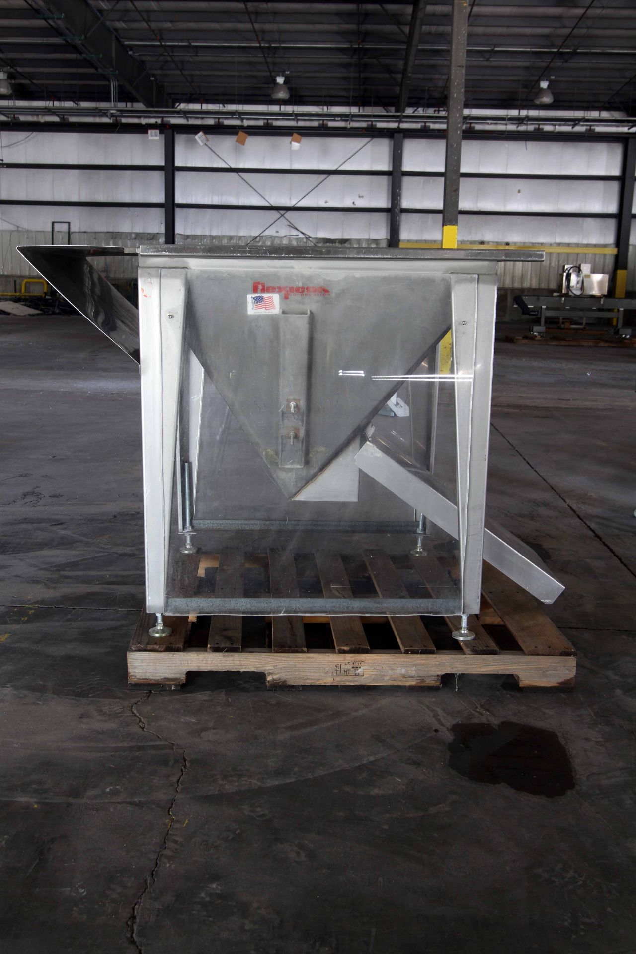 HOPPER, FLEXICON, 3' x 3', stainless steel, tapered bottom, custom stainless steel box - Image 2 of 4