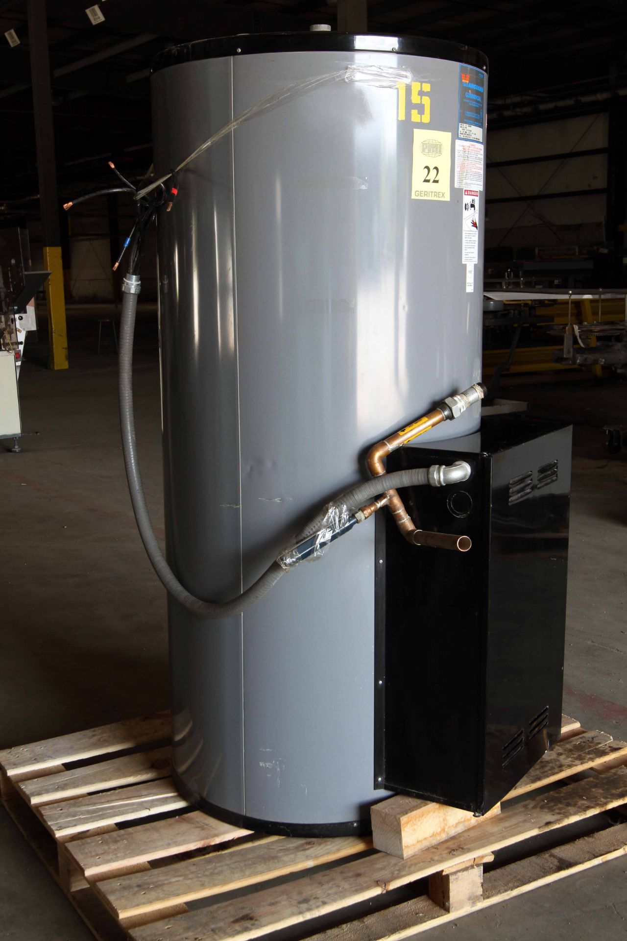 HOT WATER HEATER, VANGUARD MDL. 6E746A, 119.9 gal. cap., used for processing, S/N VG1199E0509 - Image 2 of 3