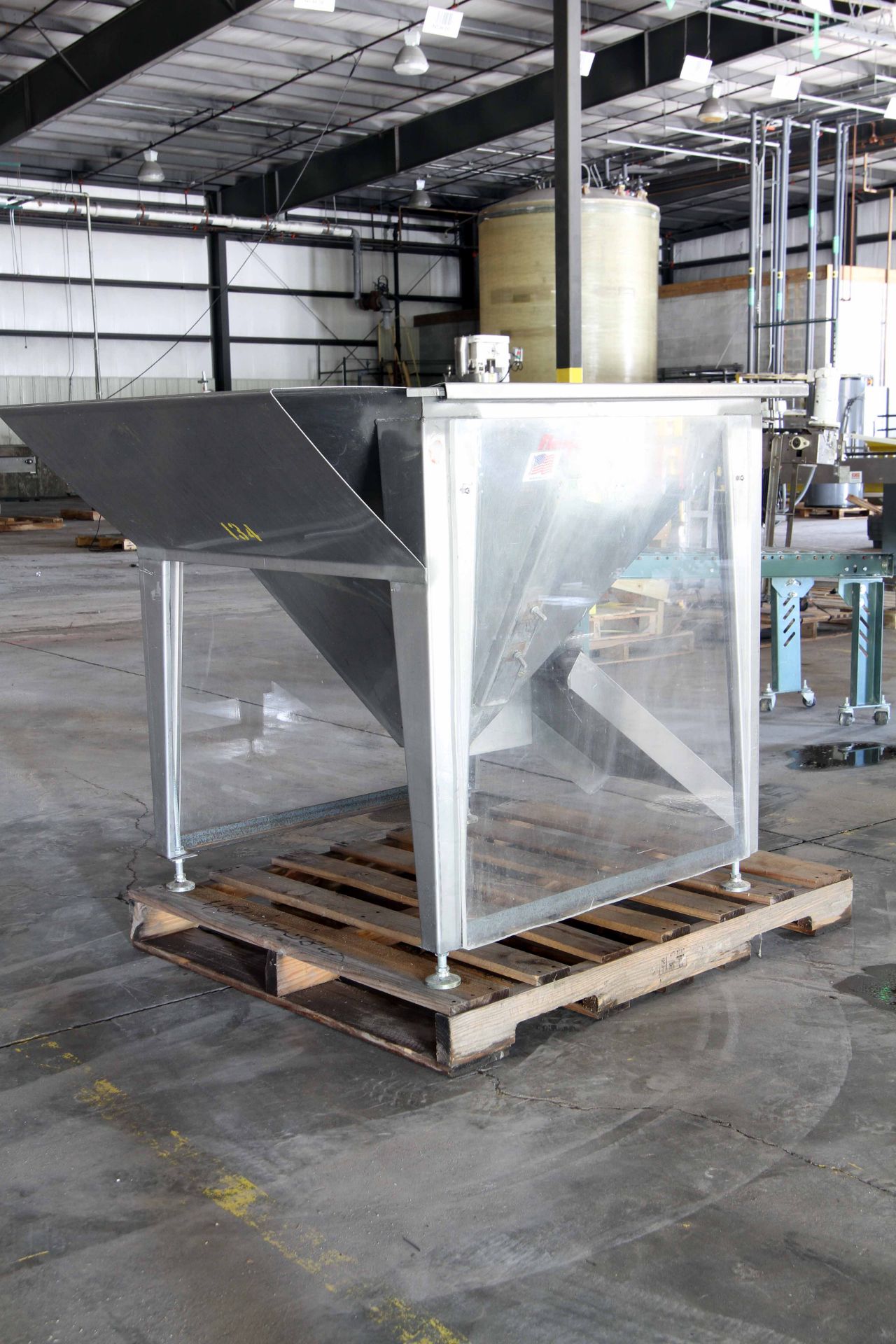 HOPPER, FLEXICON, 3' x 3', stainless steel, tapered bottom, custom stainless steel box - Image 4 of 4