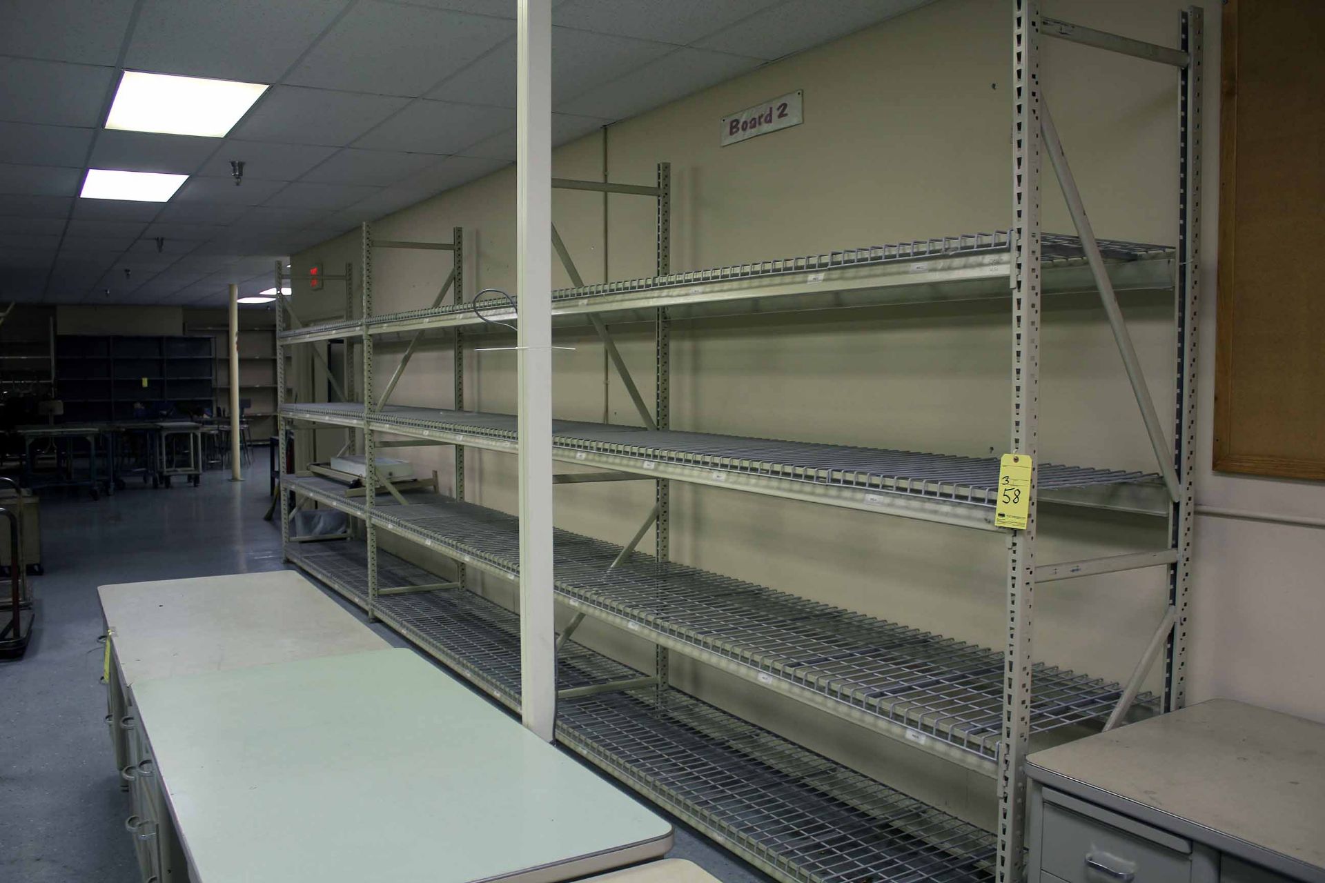 METAL SHELF SECTIONS, 8'W. x 2' dp. X 8' ht. x 4-tier, w/wire decking - Image 3 of 3