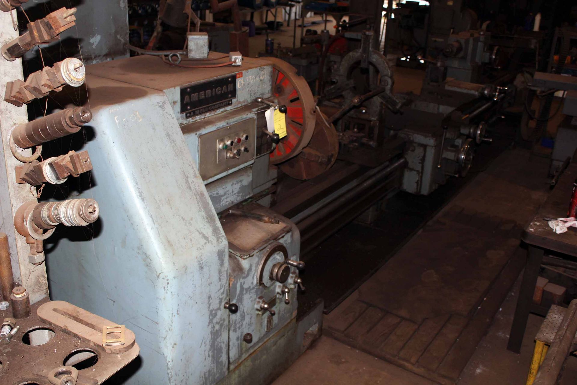 ENGINE LATHE, AMERICAN 40" x 168", Style F6, 2-1/2" spdl. hole, spds.: 18-1.200 RPM, camlock - Image 4 of 7