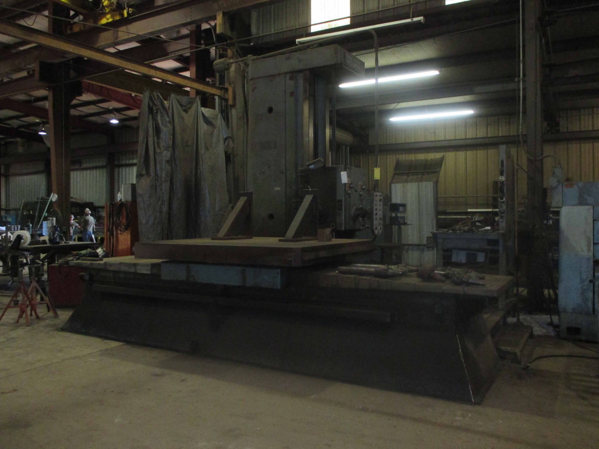 TABLE TYPE HORIZONTAL BORING MILL, WOTAN MDL. B130R,  5-1/8" spdl. dia. #50 NST spdl. Taper, 35" - Image 2 of 9