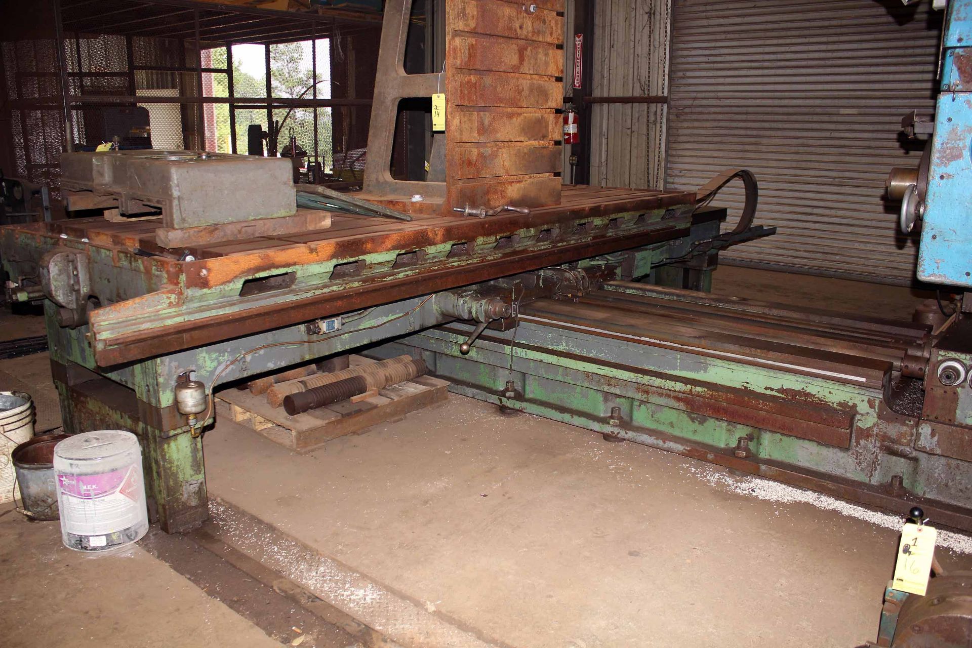 TABLE TYPE HORIZONTAL BORING MILL, CINCINNATI GILBERT 5", 60" x 120" tbl., approx. 108" long. - Image 4 of 6