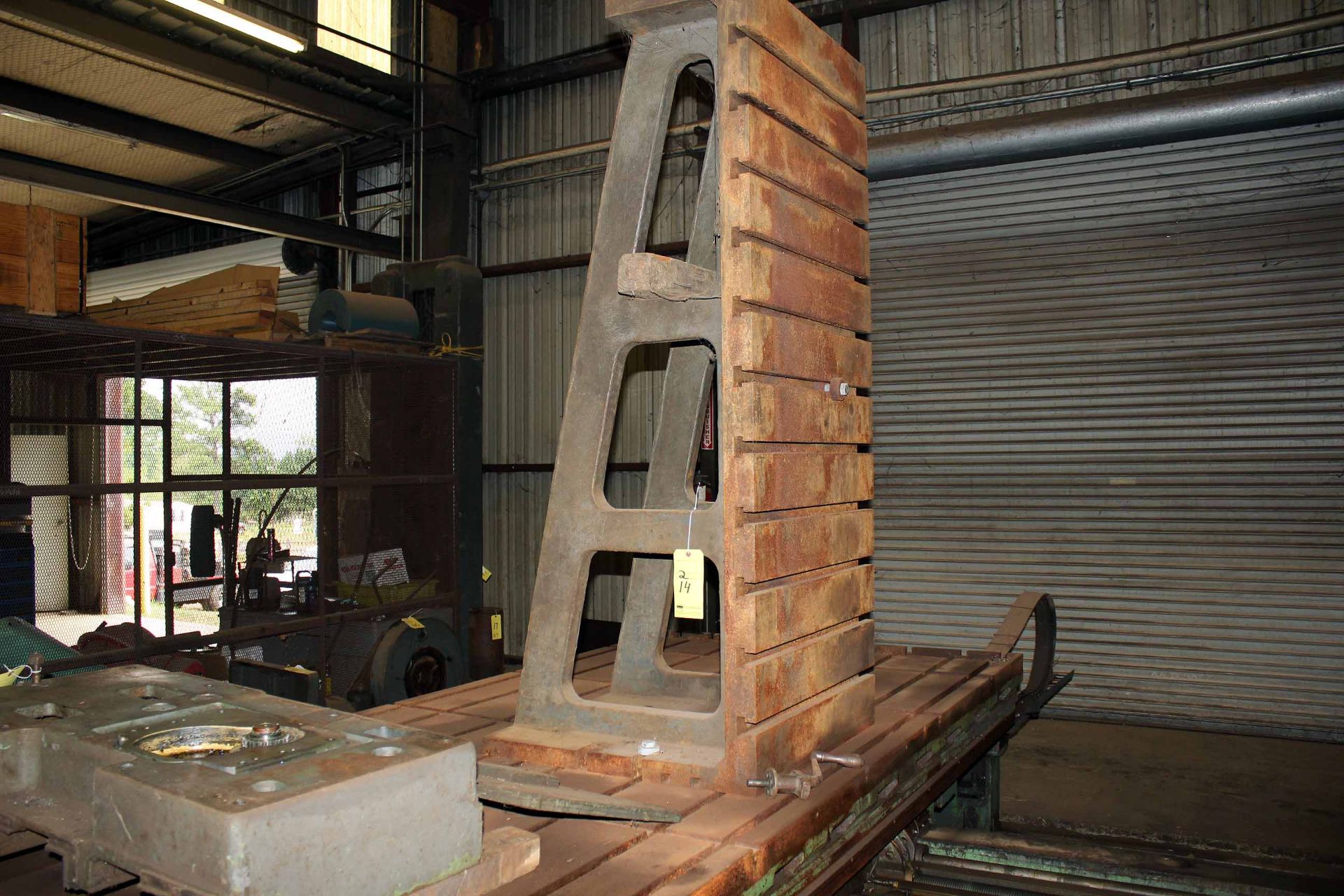 LOT OF ANGLE PLATES (matched pair), 72" ht. x 30"W. x 30" dp.,  cast iron construction, T-slotted - Image 2 of 4