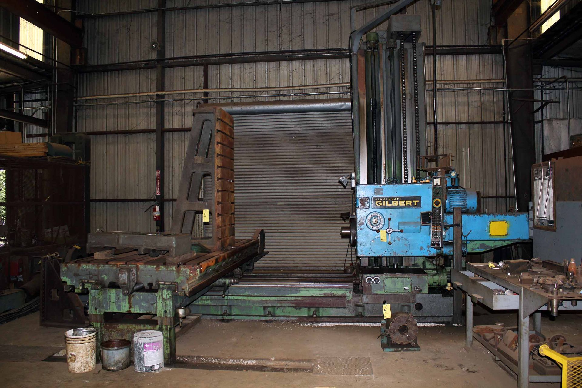 TABLE TYPE HORIZONTAL BORING MILL, CINCINNATI GILBERT 5", 60" x 120" tbl., approx. 108" long. - Image 2 of 6