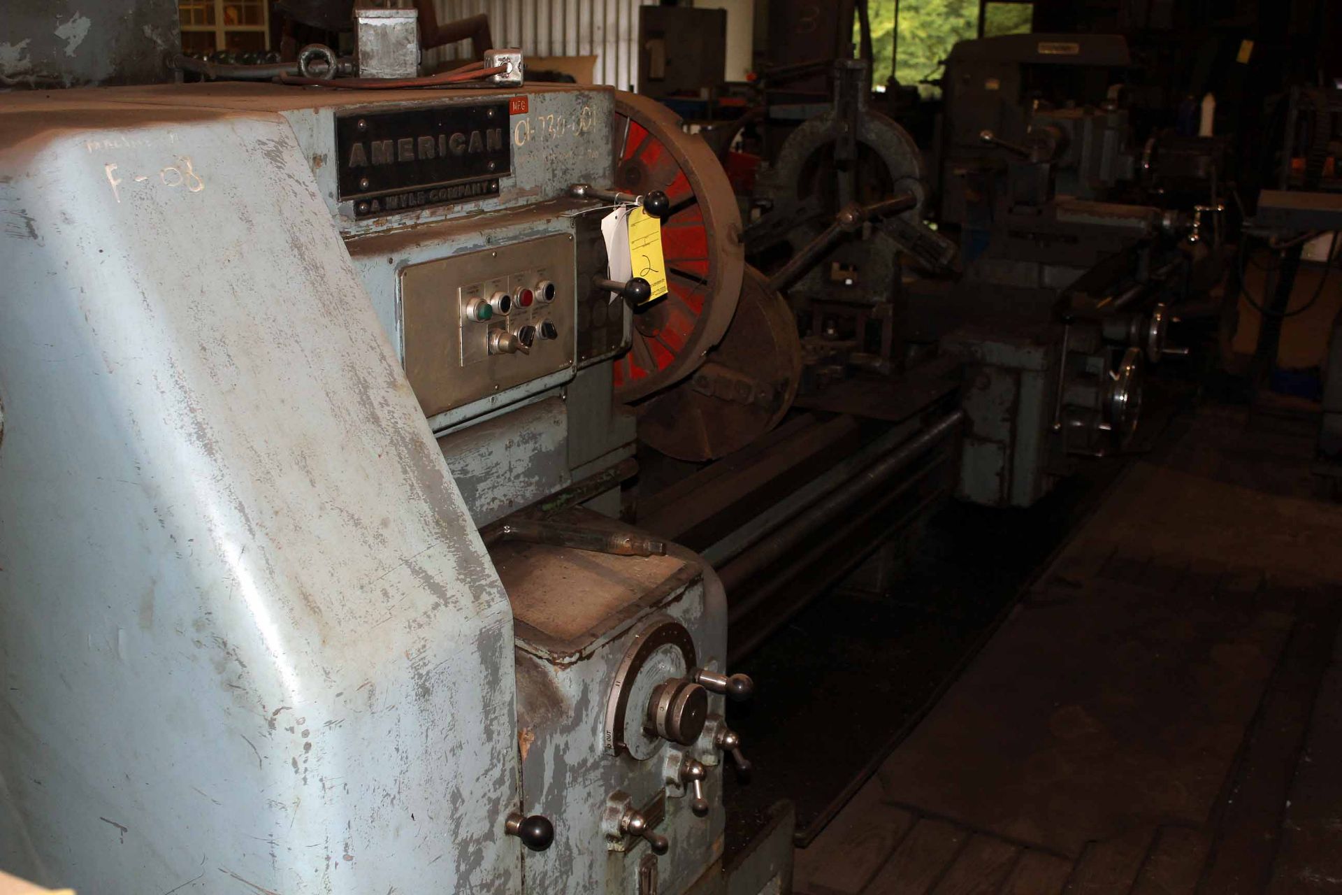 ENGINE LATHE, AMERICAN 40" x 168", Style F6, 2-1/2" spdl. hole, spds.: 18-1.200 RPM, camlock - Image 6 of 7