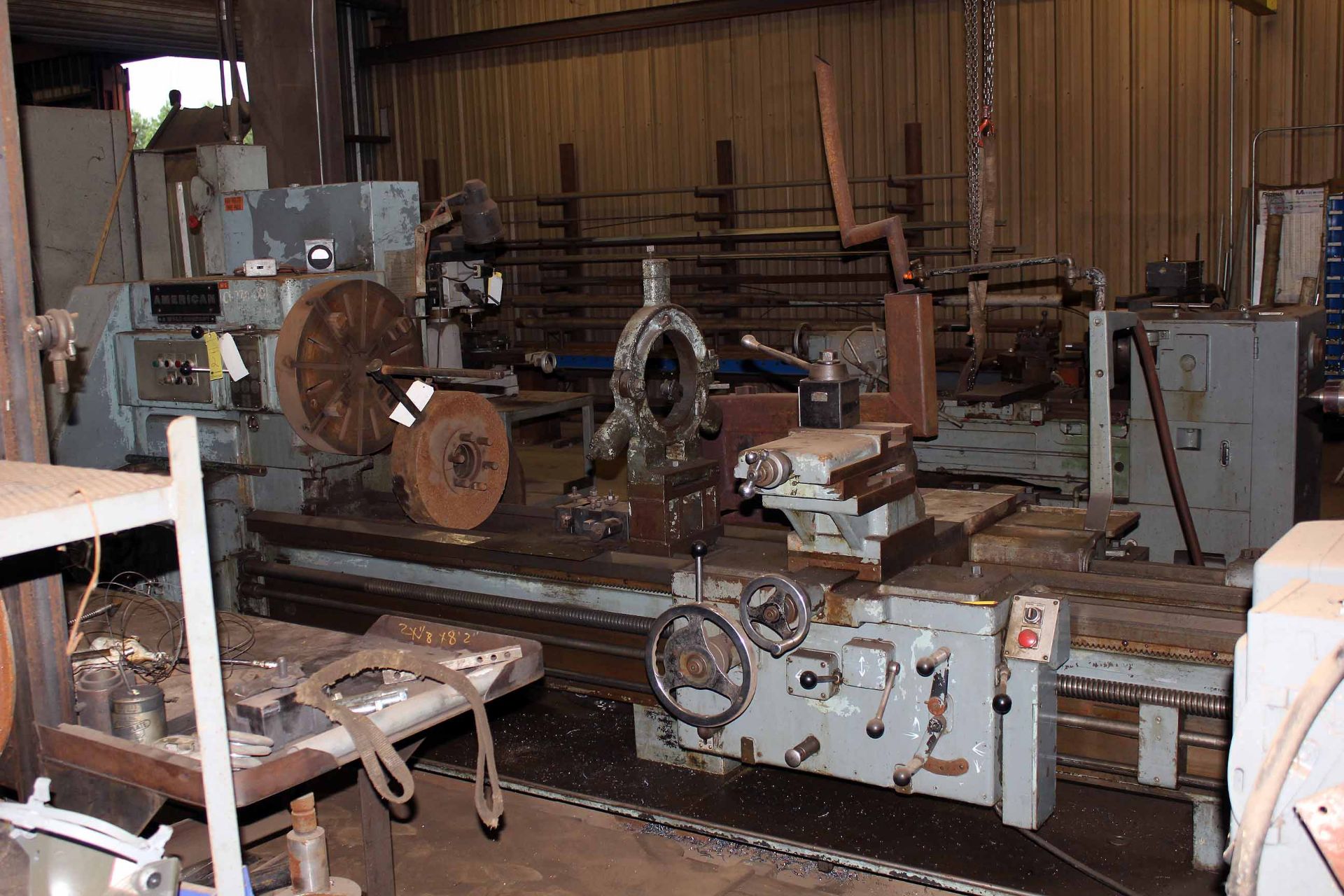 ENGINE LATHE, AMERICAN 40" x 168", Style F6, 2-1/2" spdl. hole, spds.: 18-1.200 RPM, camlock - Image 7 of 7