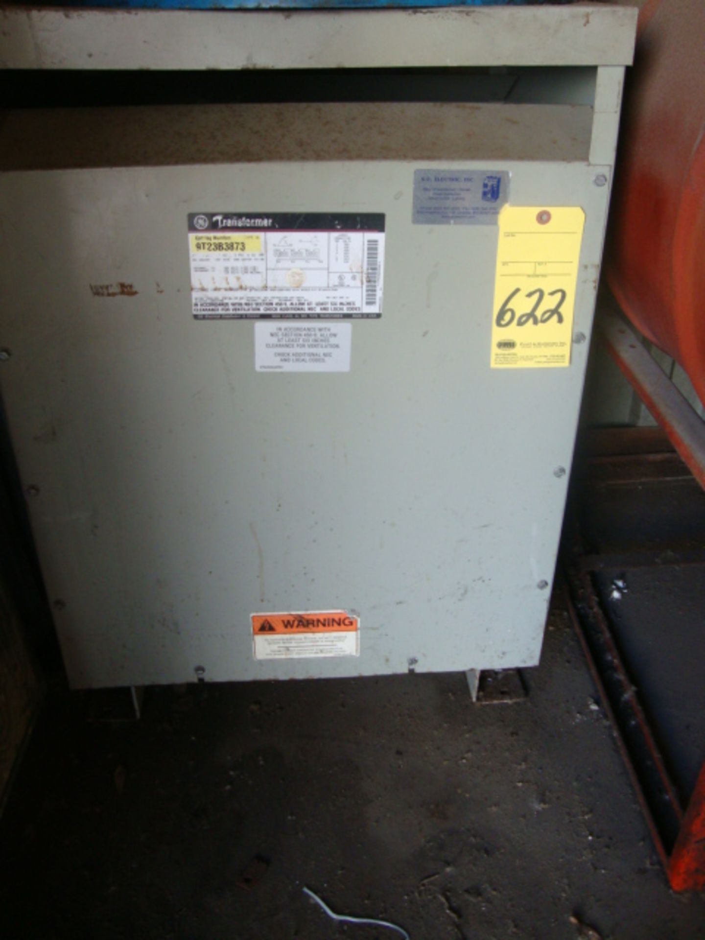 DRY TRANSFORMER, G.E. TYPE QL, 45 KVA, 480/208/120