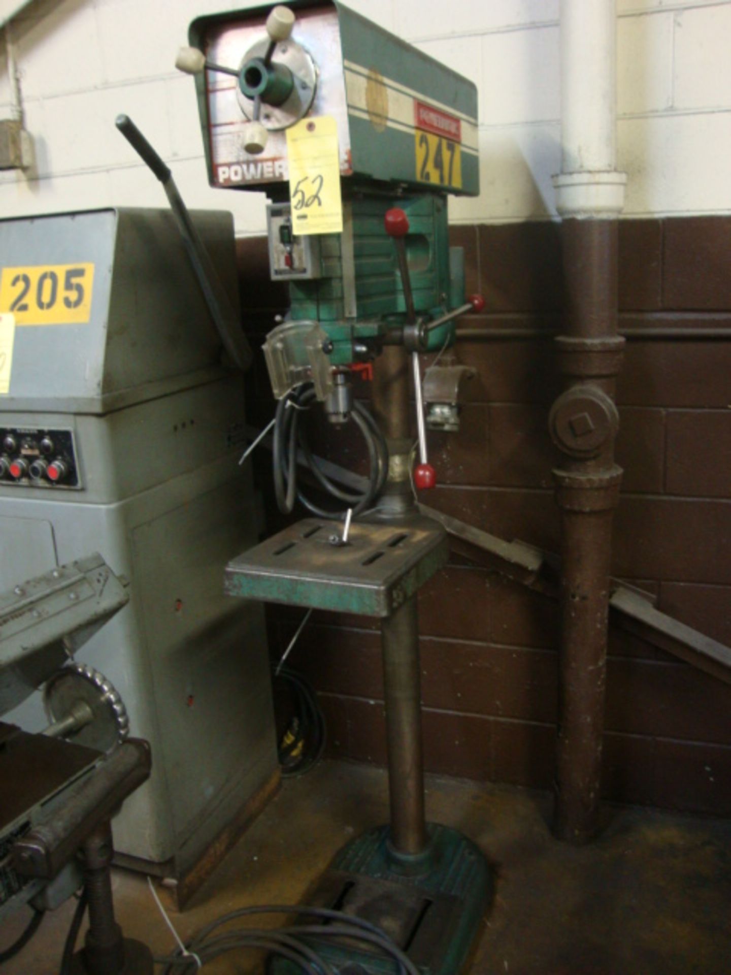 PEDESTAL DRILL PRESS, POWERMATIC 15" MDL. 1150, variable spd., S/N 215V32