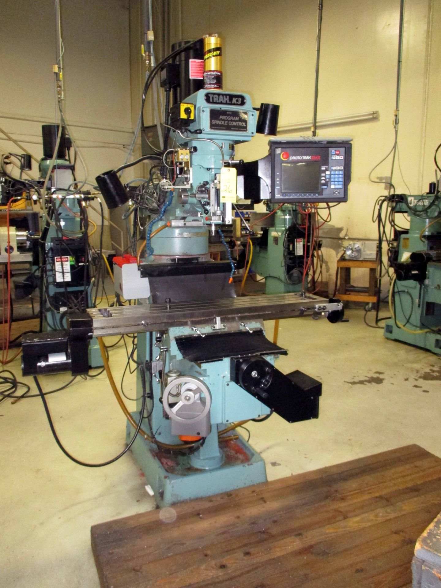 CNC VERTICAL TURRET MILL, PROTOTRAK MDL. K3SX, Prototrak SMX 2-axis CNC control, 10" x 50" table,