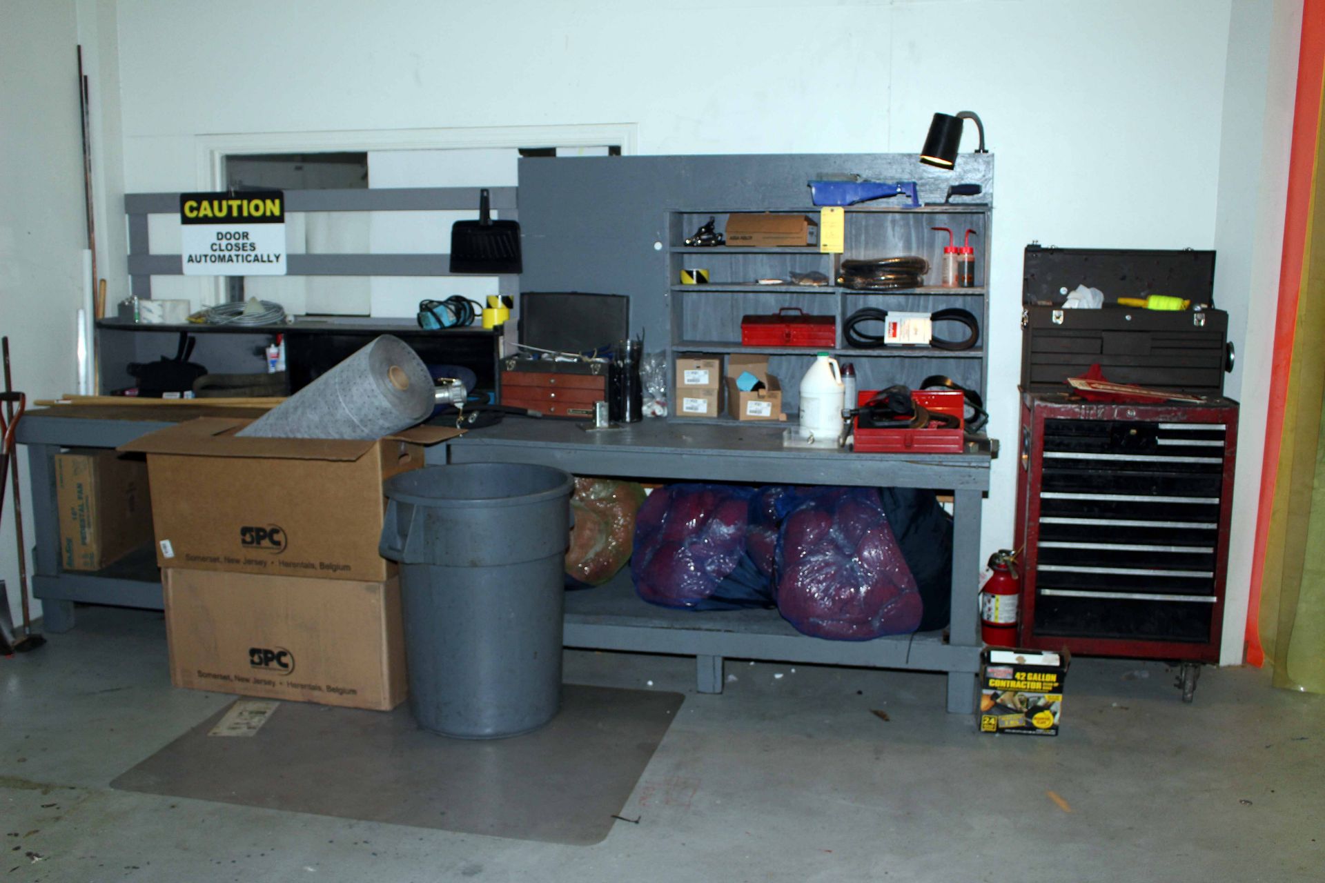 LOT CONSISTING OF WORKBENCH CONTENTS & TOOLBOX