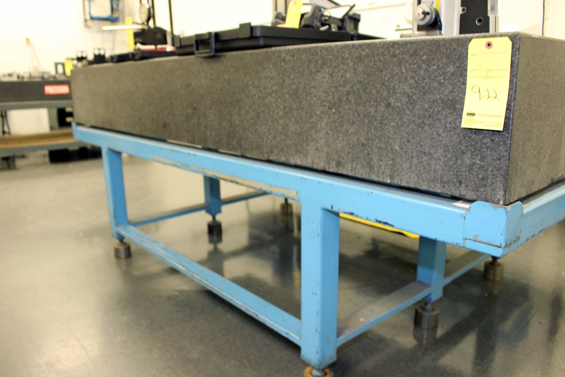 GRANITE SURFACE PLATE, TRUESTONE 48" X 96" X 12" THK., Grade A, on fabricated stand, S/N MPI1325