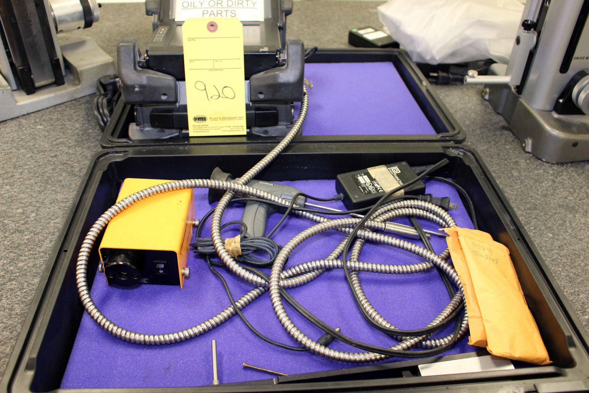 INDUSTRIAL FIBERSCOPE, OLYMPUS MDL. IF2D5, light source, case