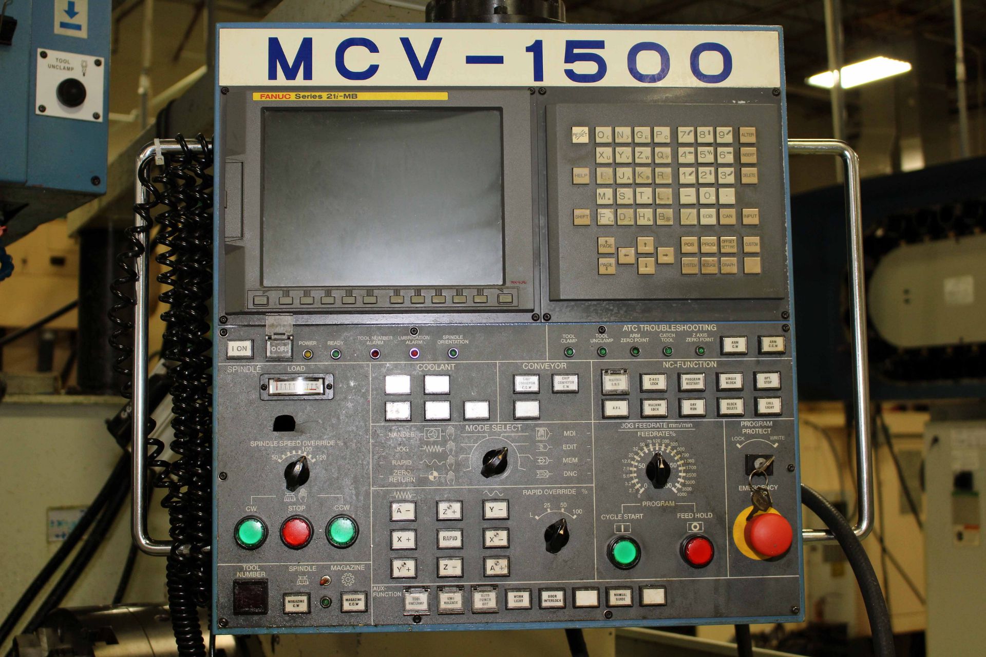 VERTICAL MACHINING CENTER, DAH LIH MDL. DL-MCV1500 4-AXIS, new 2006, Fanuc 21iMB CNC control, 26. - Image 4 of 5