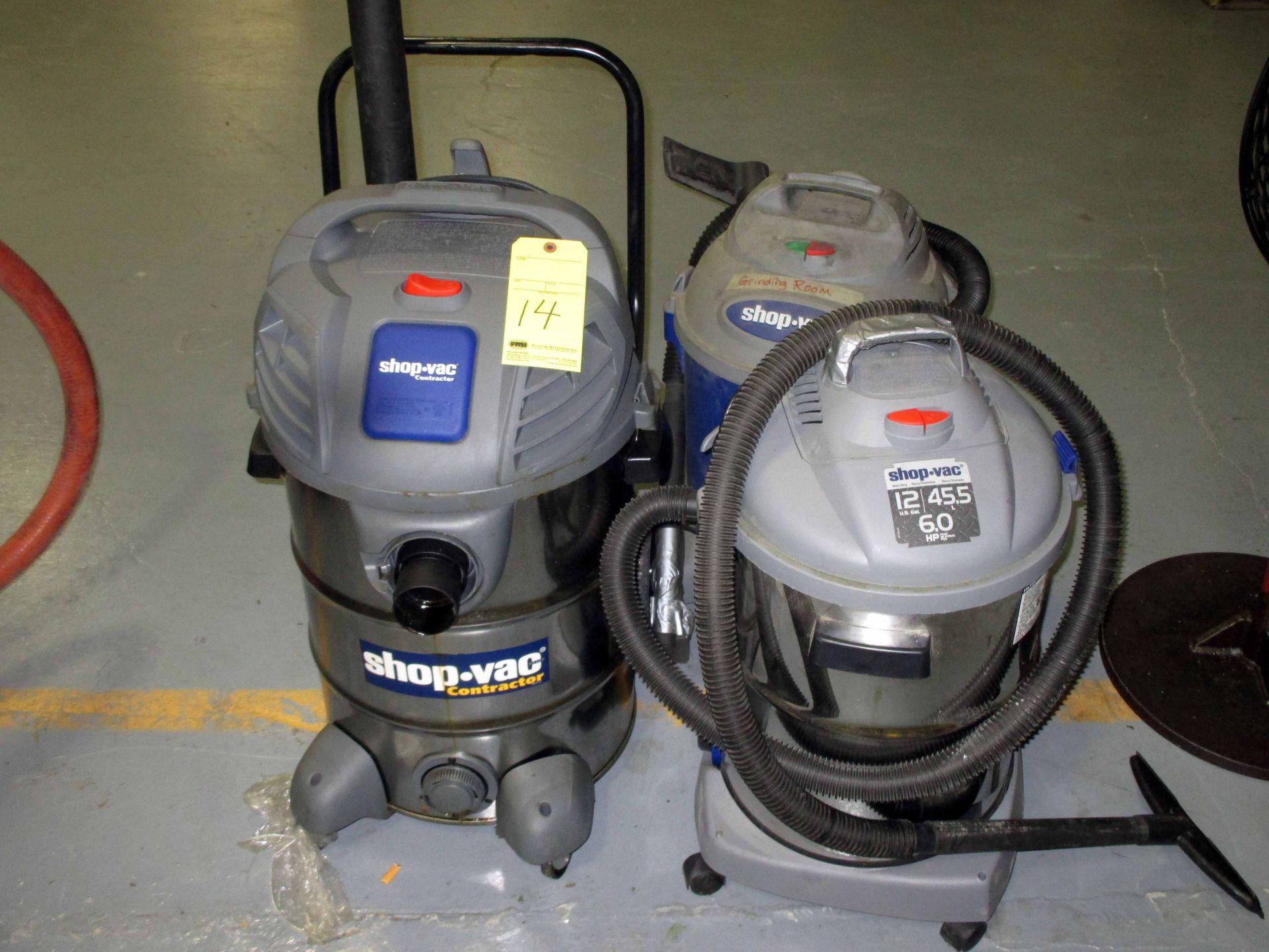 LOT OF SHOP VACUUMS, SHOP-VAC, 16 gal. & 12 gal.