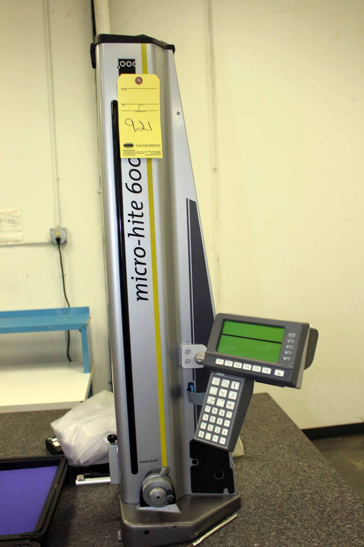 ELECTRONIC HEIGHT GAUGE, BROWN & SHARPE MICRO-HITE 600 MDL. 007.90022, new 2012, printer,