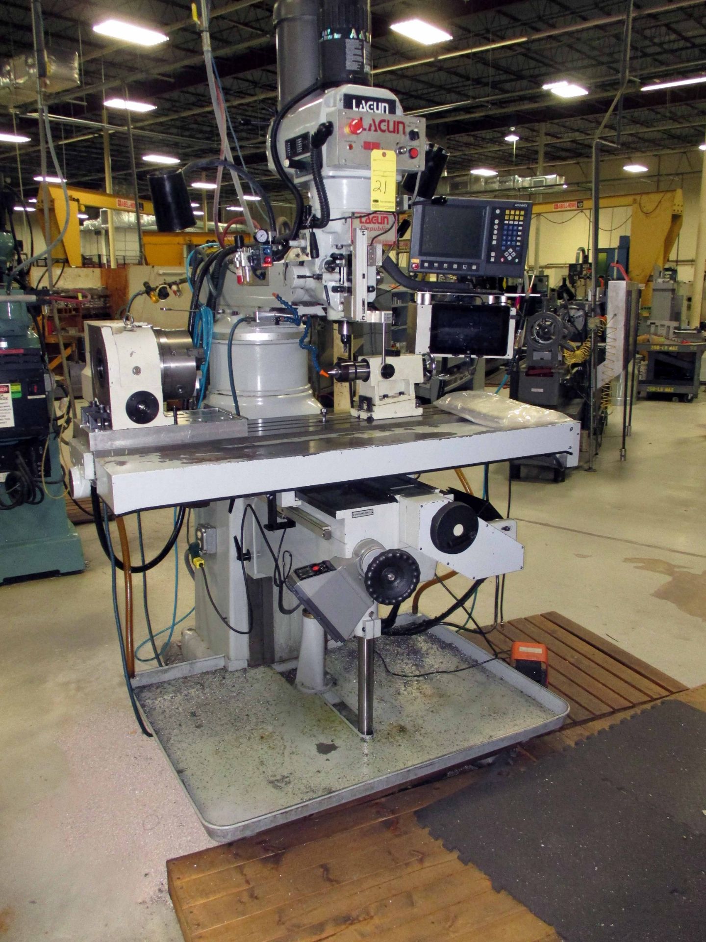 CNC VERTICAL TURRET MILL, REPUBLIC LAGUN MDL. MILLMATIC-II DELUXE 3L, Acu-Rite Mill-PWR 2-axis CNC