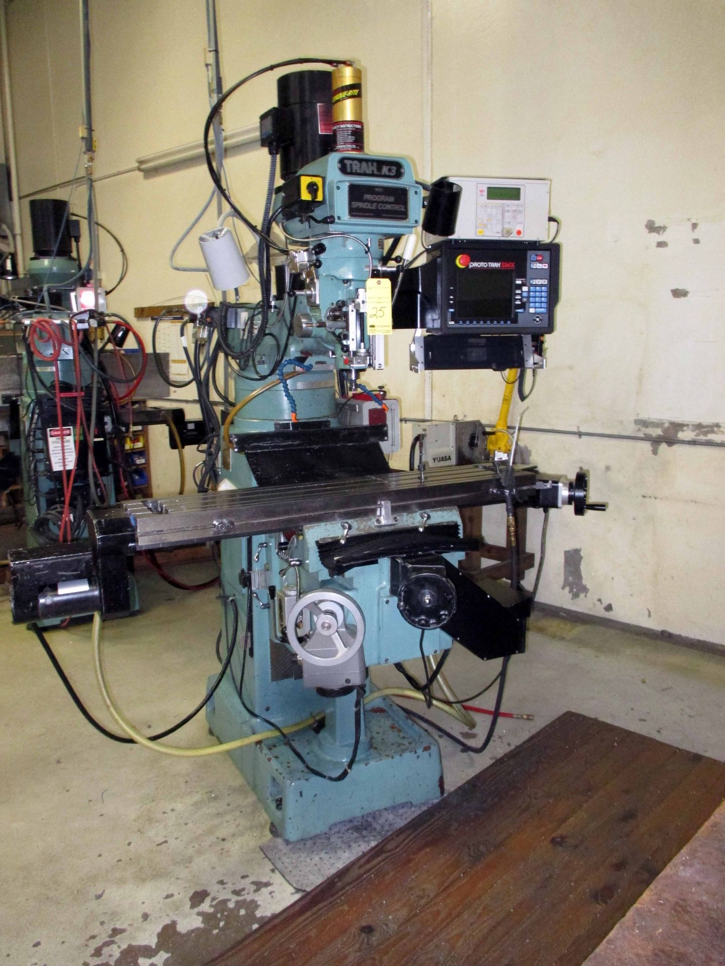 CNC VERTICAL TURRET MILL, PROTOTRAK MDL. K3SX, Prototrak SMX 2-axis CNC control, 10" x 50" table,