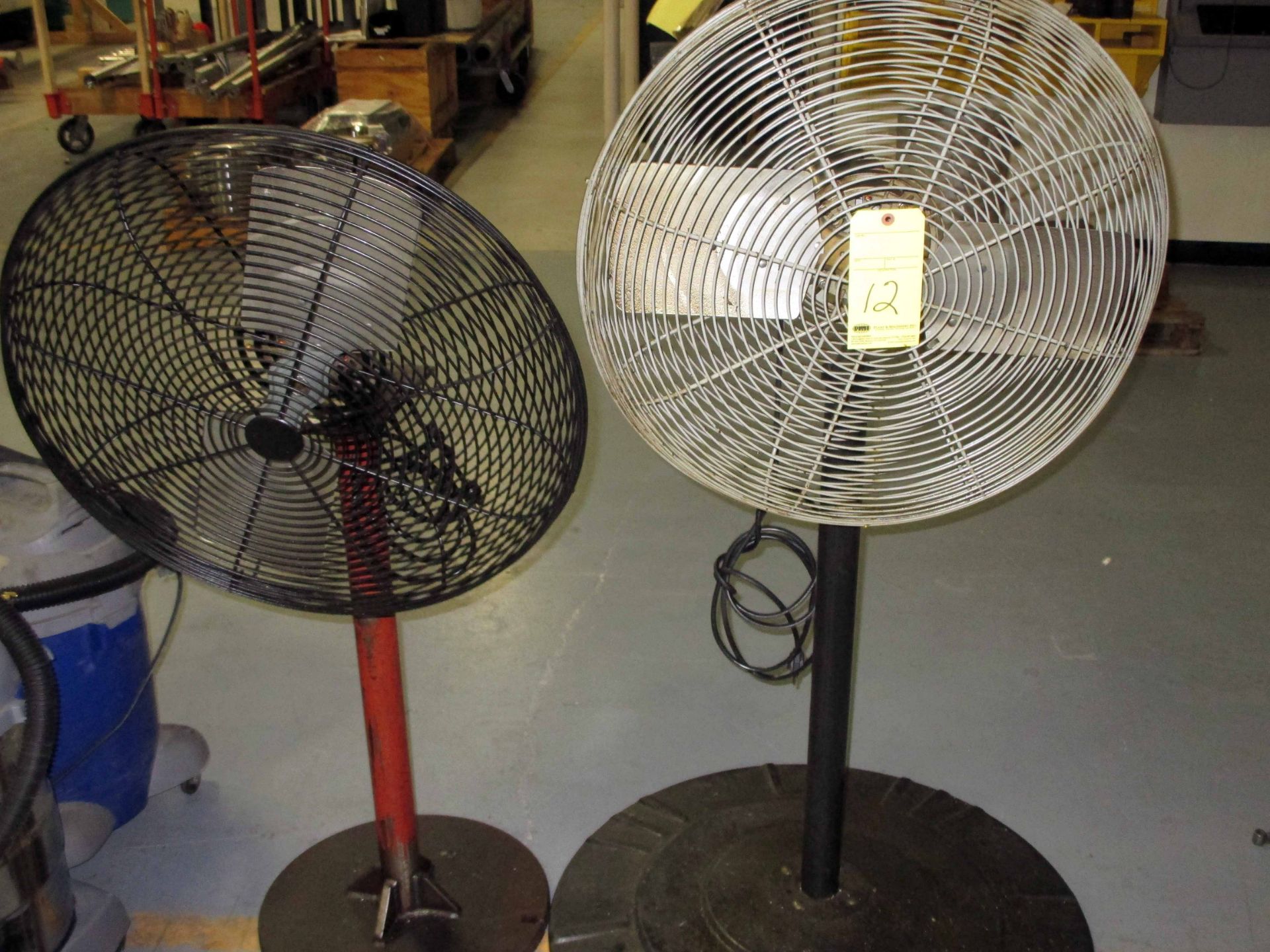 LOT OF PEDESTAL SHOP FANS, 24"