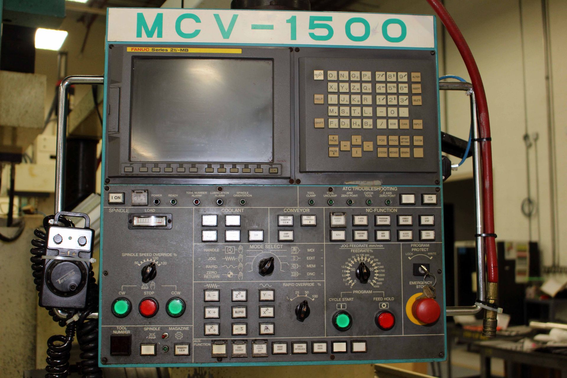 VERTICAL MACHINING CENTER, DAH LIH MDL. DL-MCV1500 4-AXIS, new 2005, Fanuc 21iMB CNC control, 26. - Image 4 of 5