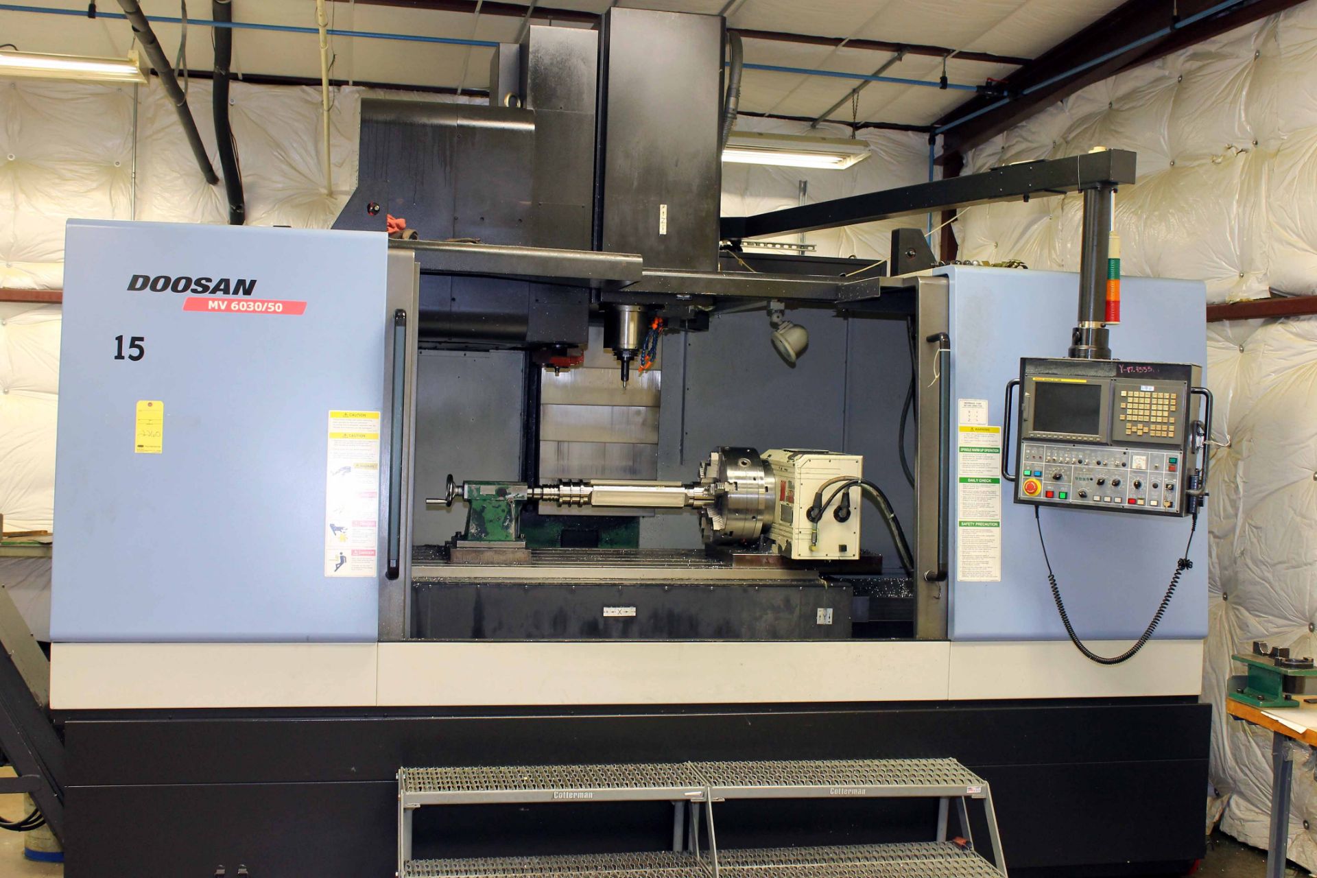 4-AXIS CNC VERTICAL MACHINING CENTER, DOOSAN â€œMYNX 6030/50â€, new 6/2008, 60â€ X, 30â€ Y & 24. - Image 2 of 4