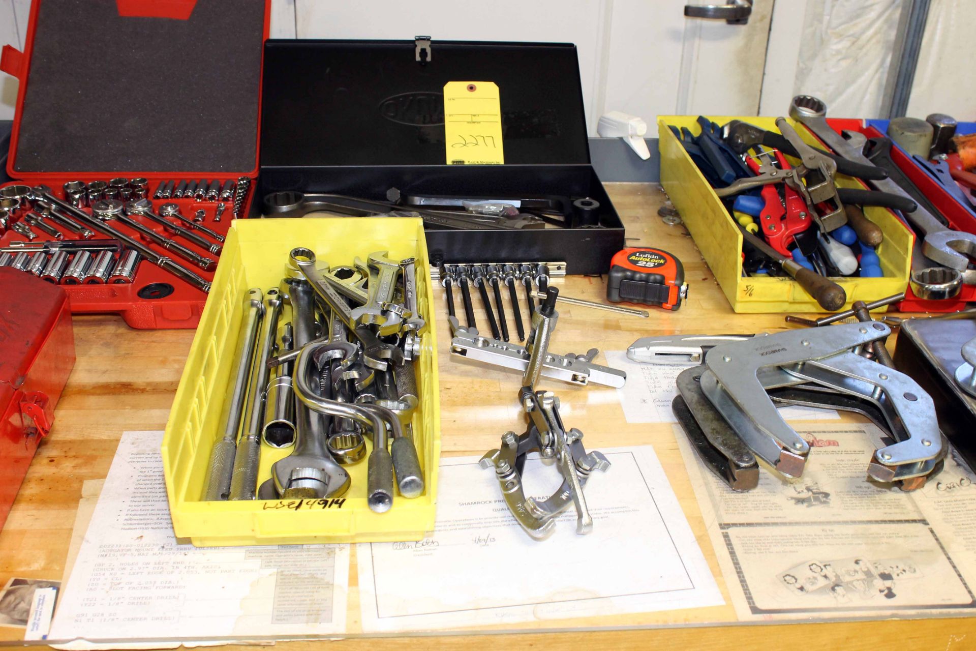 LOT CONTENTS OF WORKBENCH: assorted tools (bench not included) - Image 2 of 3