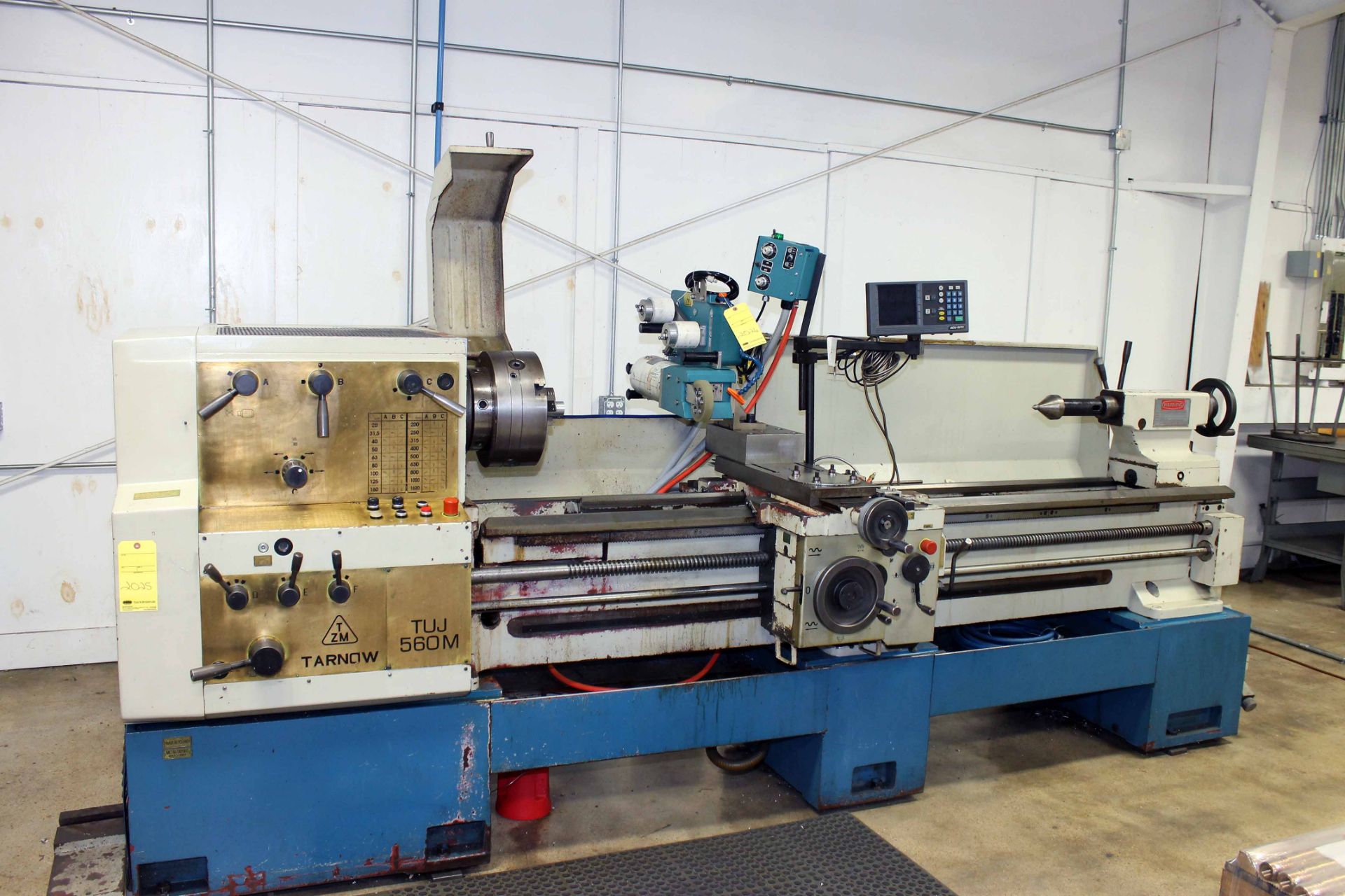 GAP BED ENGINE LATHE, TARNOW 21" X 80" MDL. TUJ560M, spds: 20-1600 RPM, inch/metric thdng., taper