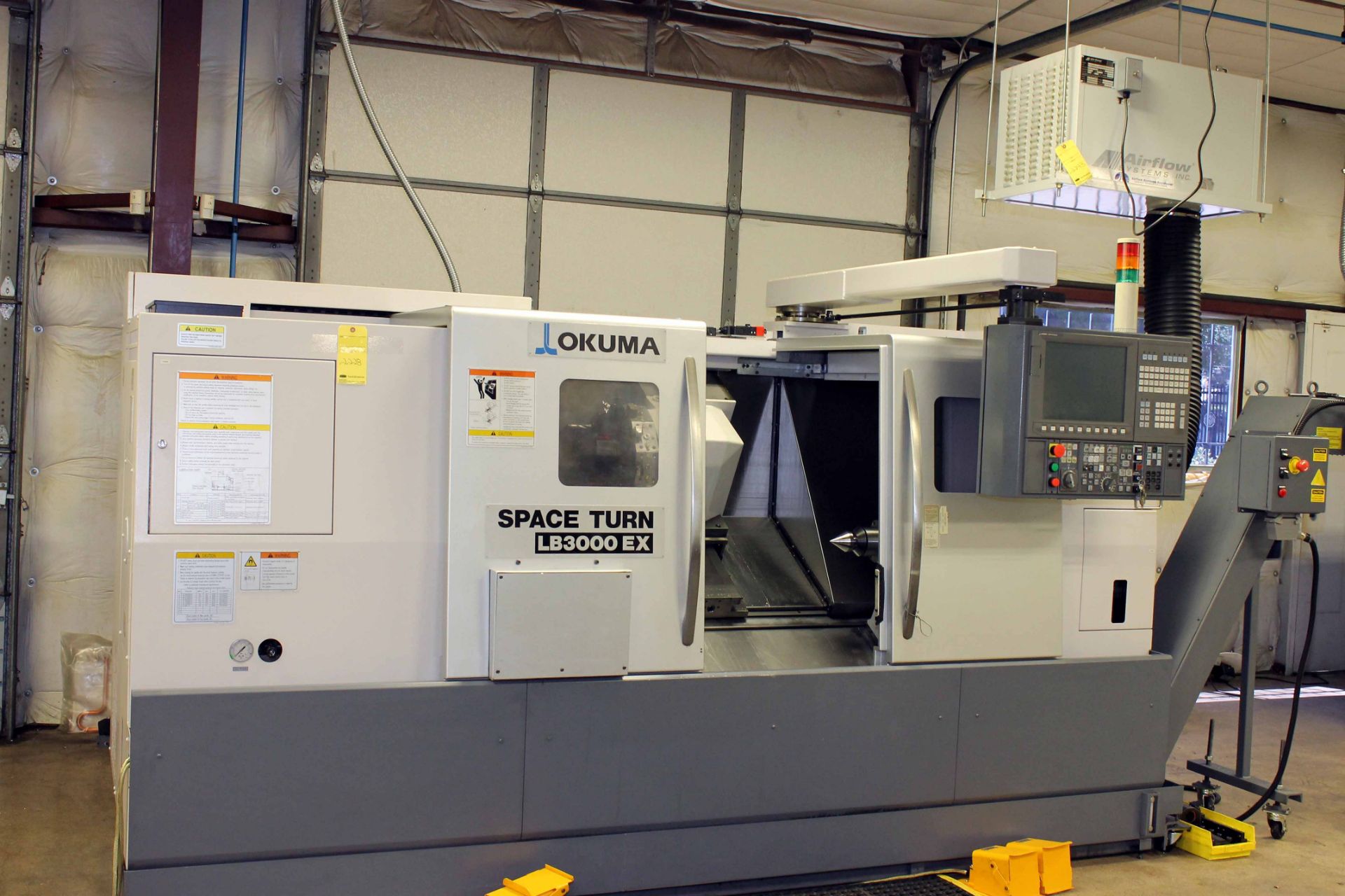 CNC LATHE, OKUMA SPACETURN MDL. LB3000EX, new 8/2012, Okuma OSP-200LA CNC control, 22.8" sw. over