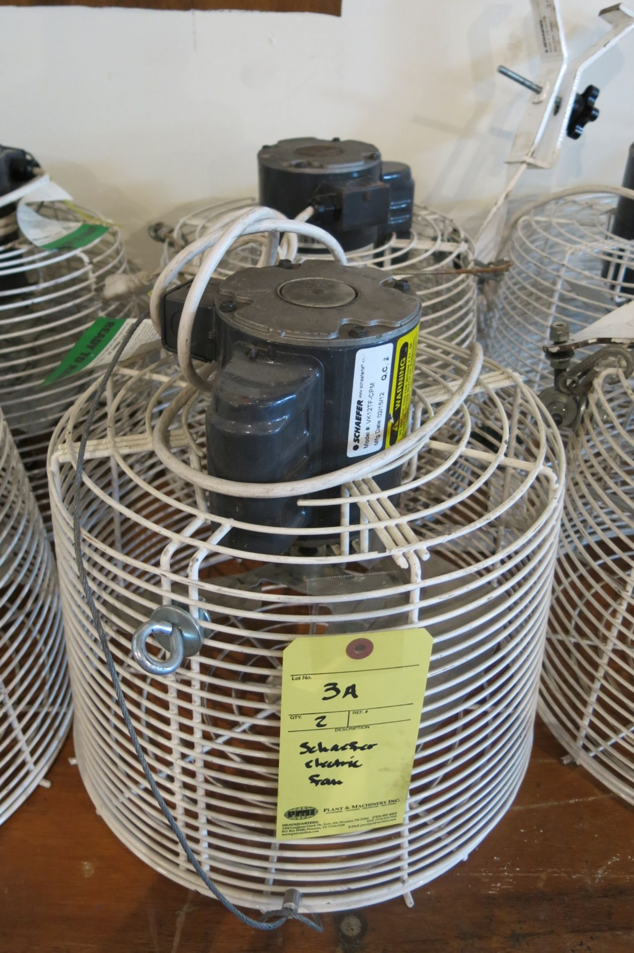 LOT OF ELECTRIC TENT FANS, SCHAEFER, (approx. 2)