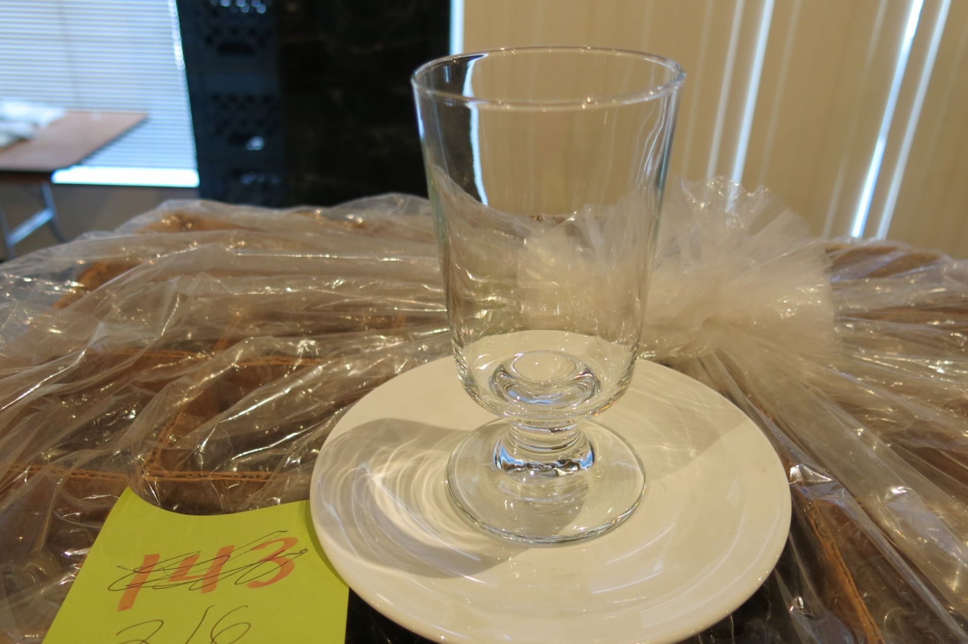LOT OF FOOTED HIGH BALL GLASSES, 10 oz., (216)
