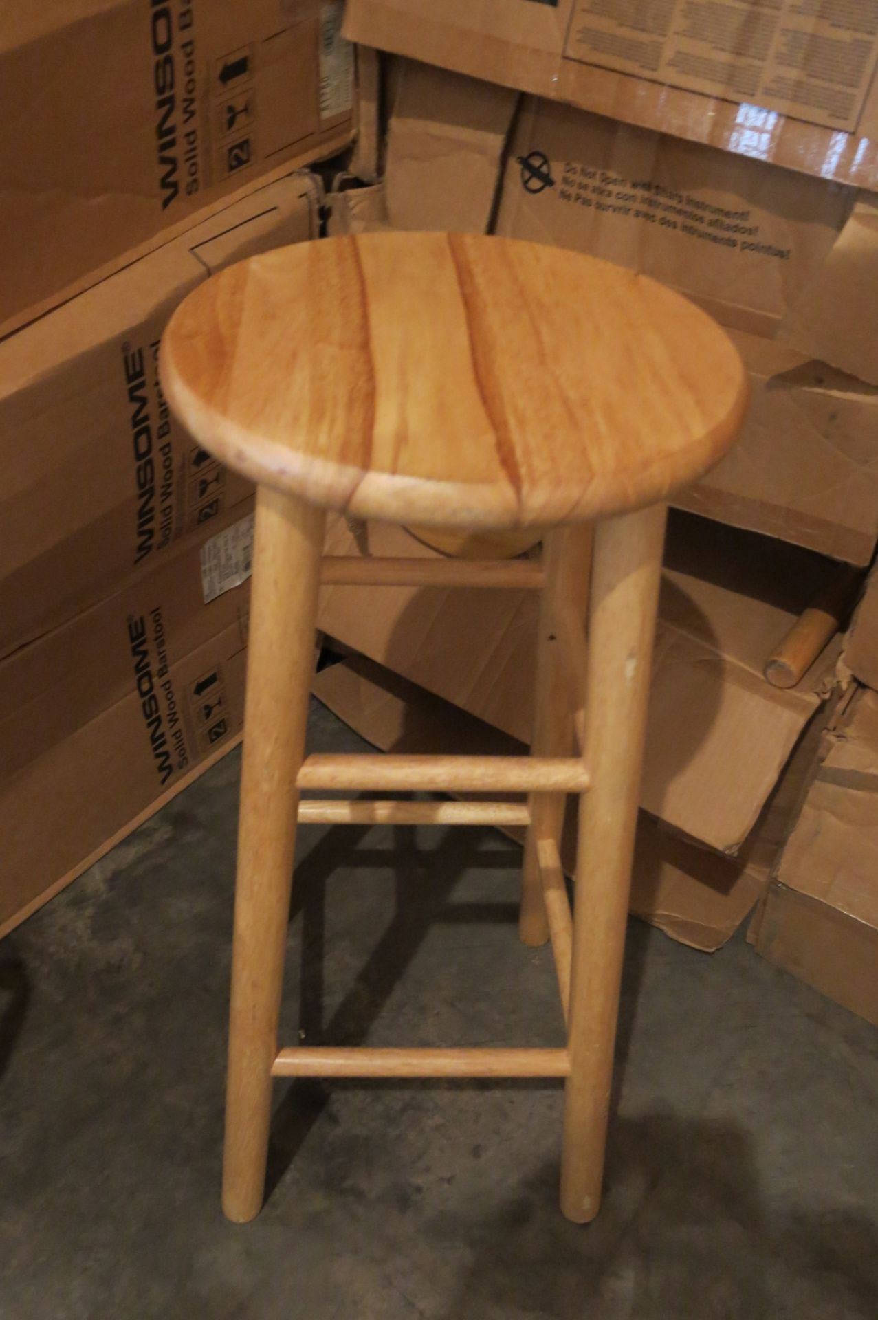 LOT OF STOOLS, wooden, (14)