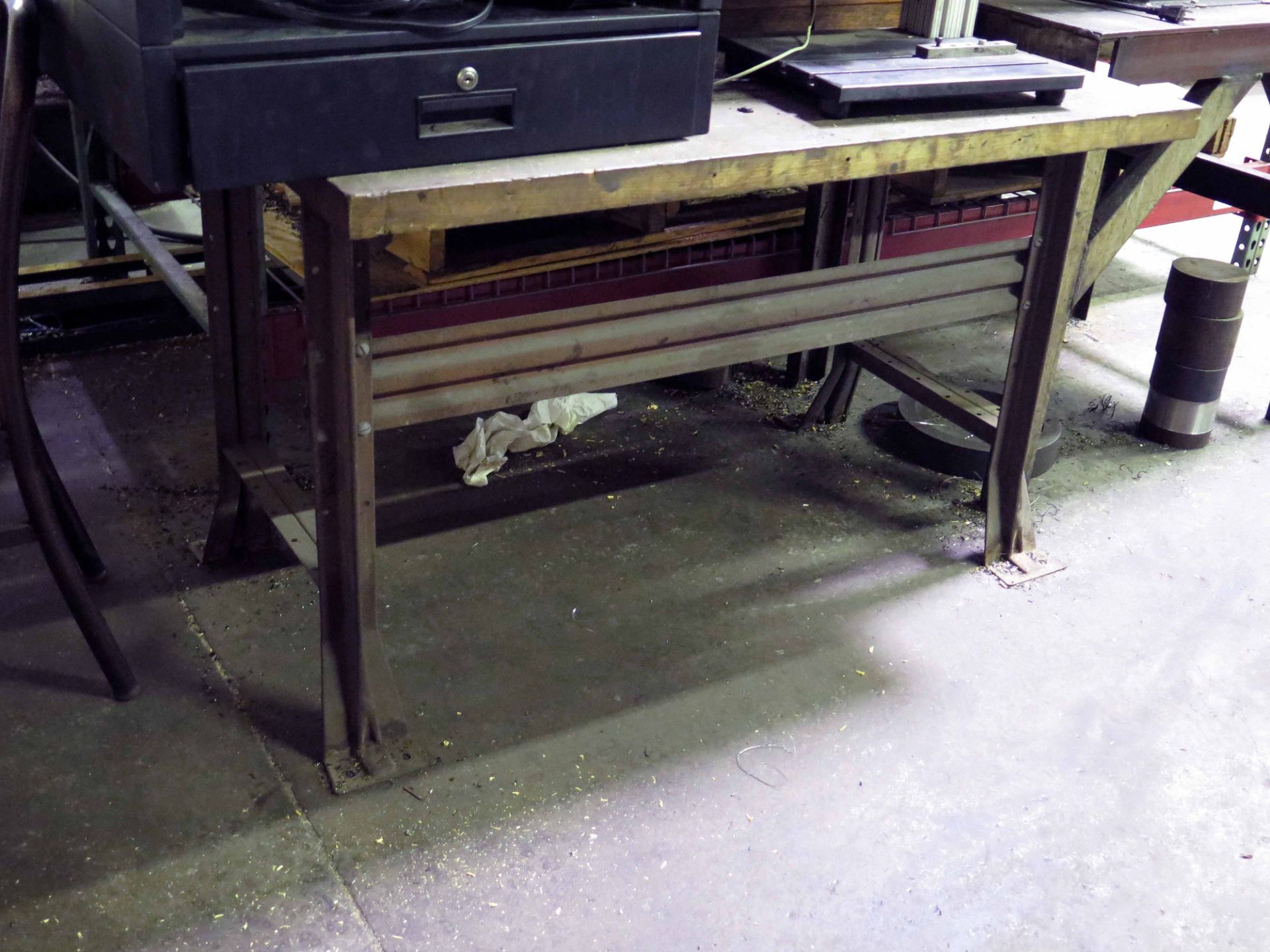 LOT OF STEEL WORKTABLES (3)