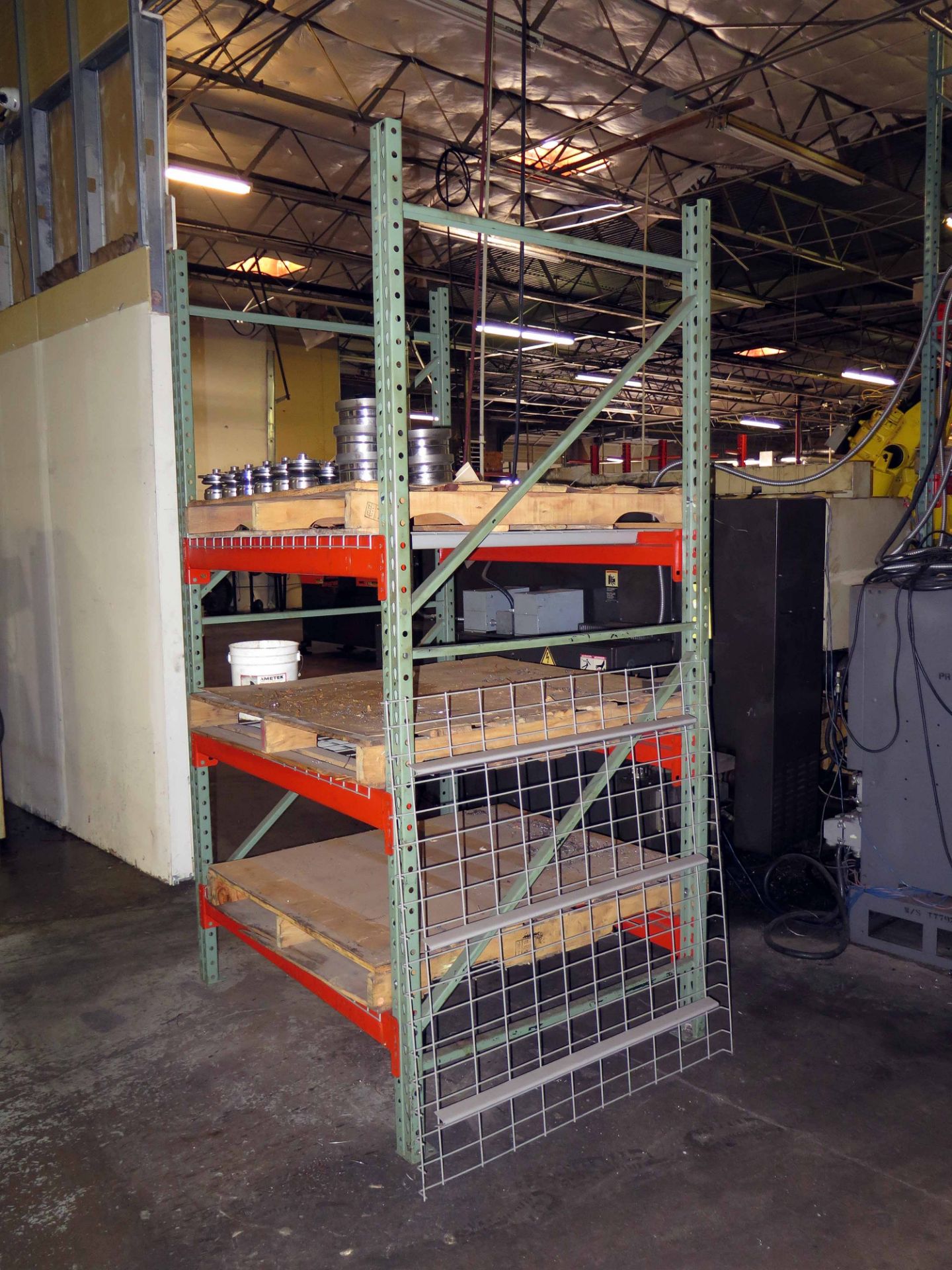 LOT OF PALLET RACK SECTIONS (3), 8' ht. x 4'W. (2) & 4'W. x 14' ht. (1) - Image 3 of 3