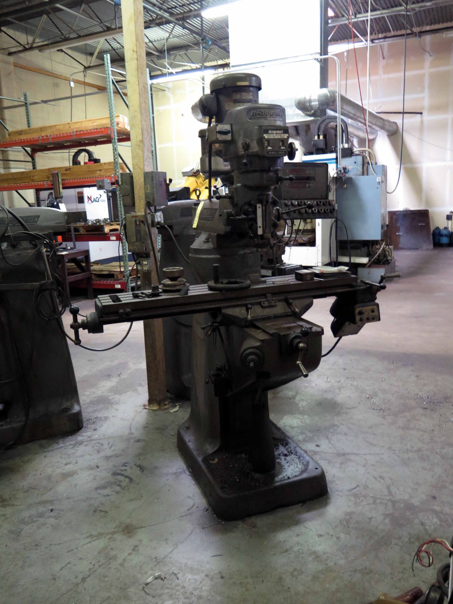 VERTICAL TURRET MILL, BRIDGEPORT SERIES 1, 9" x 48" table, 2 HP variable spd. drive, chrome ways, - Image 2 of 2