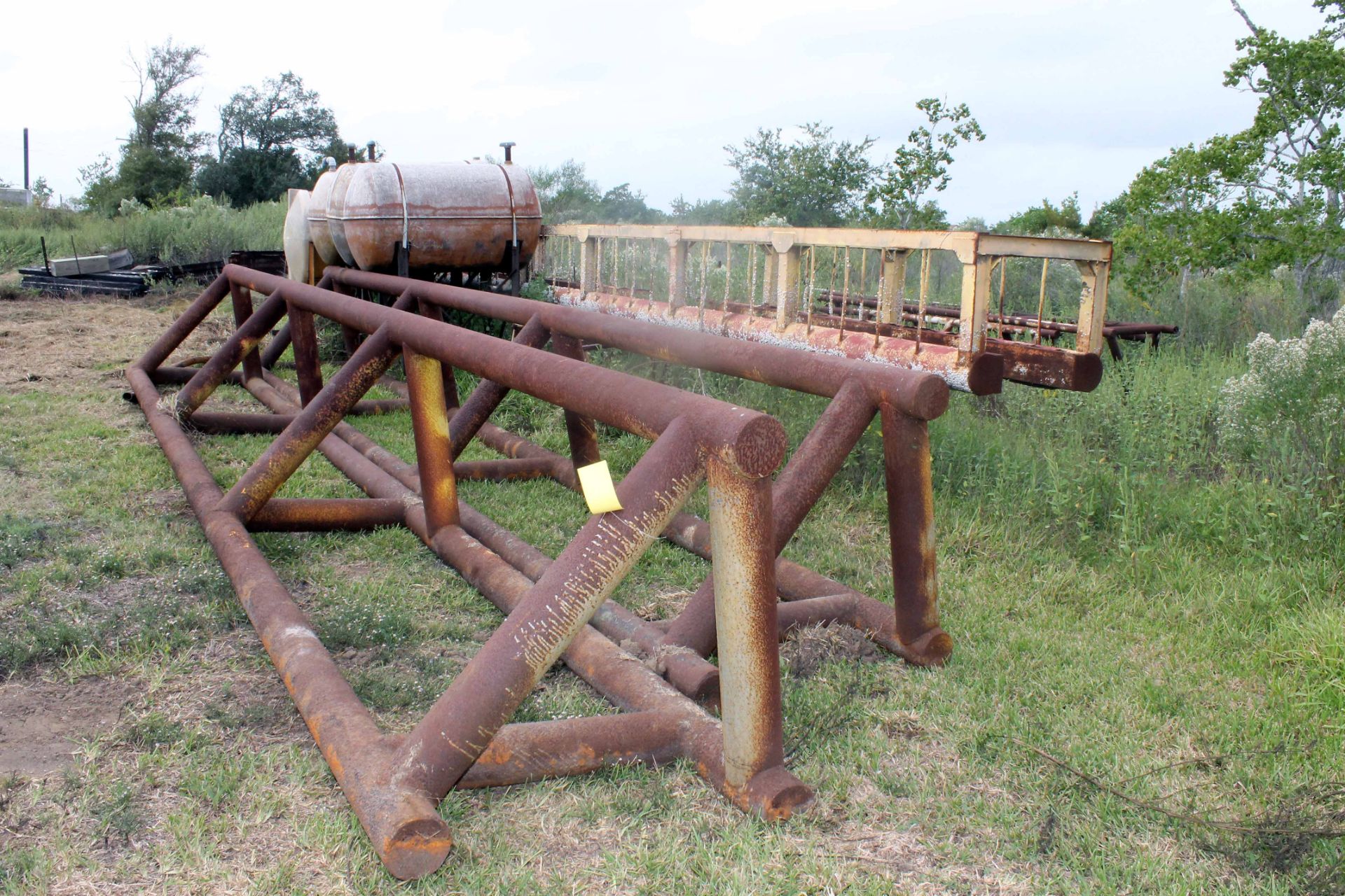 LOT OF PIPE STORAGE RACKS