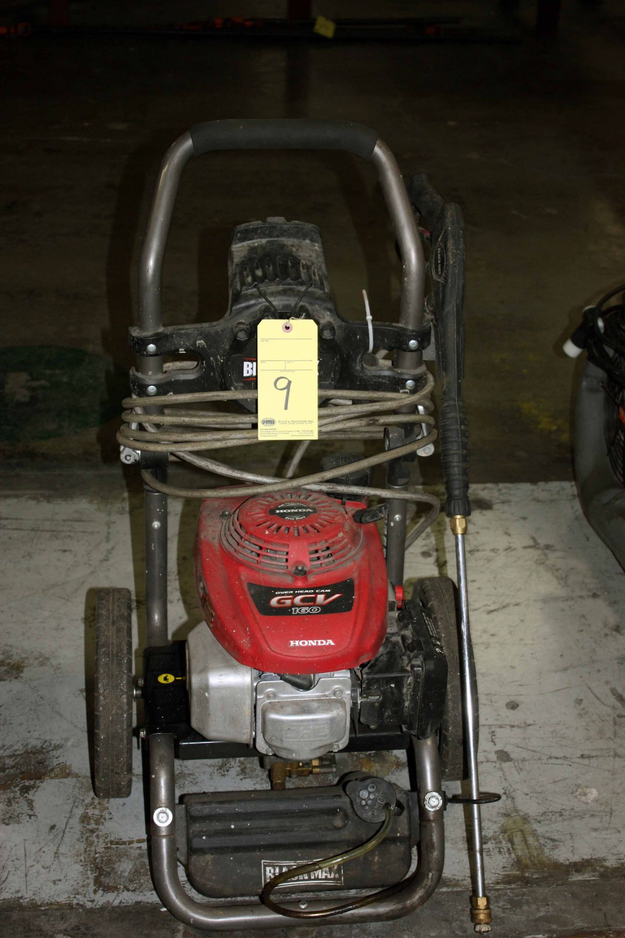 PRESSURE WASHER, HONDA MDL. BLACK MAX, gasoline pwrd, 2,700 PSI, 2.3 GPM